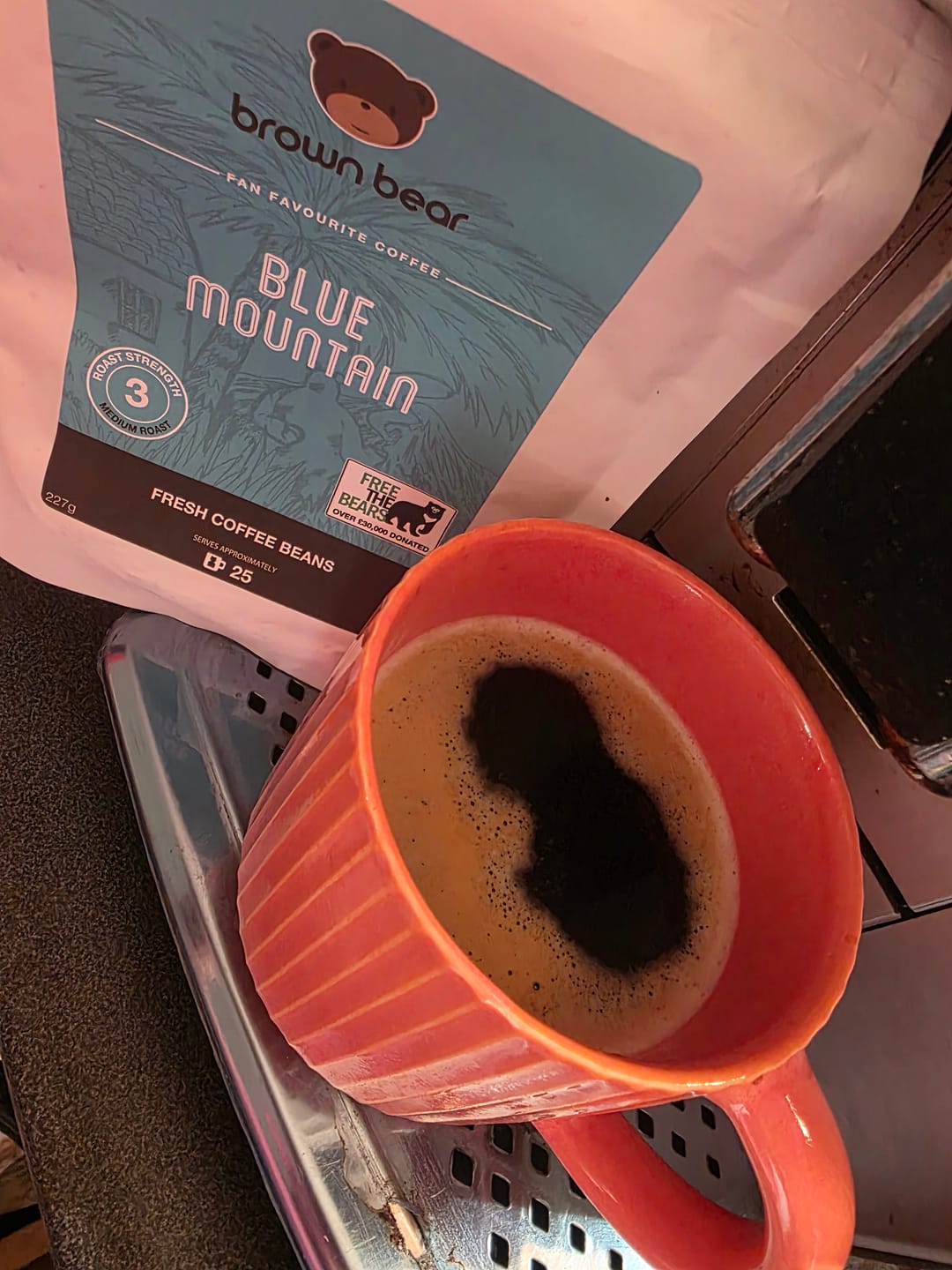 Customer photo review of Medium Roast Coffee - Blue Mountain - Strength 3