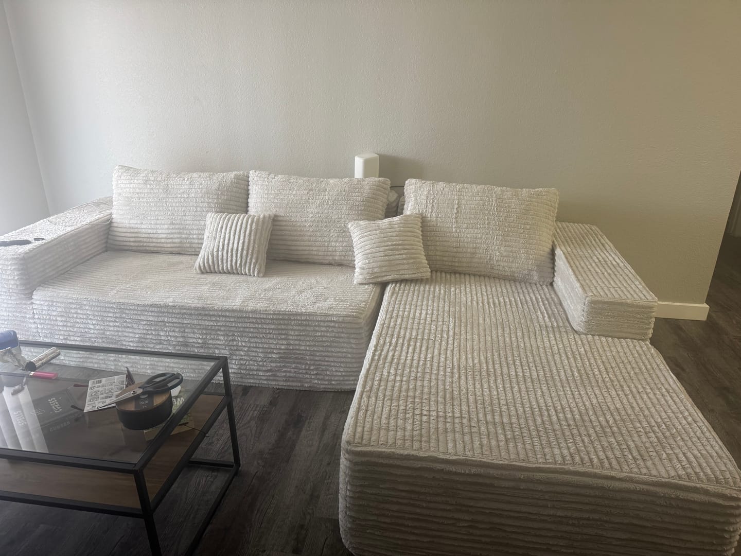 Customer photo review of InnovarHome Astra Sleeper Sectional Sofa