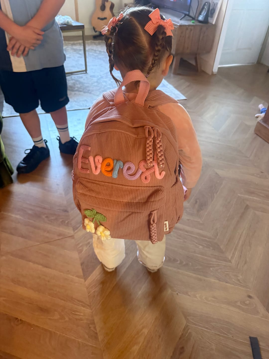 Customer photo review of K&C - Personalized Knitted Backpack