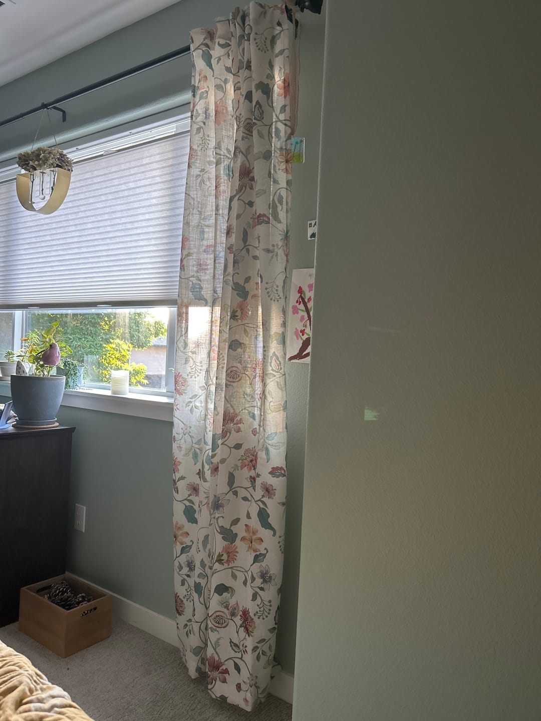 Customer photo review of Hattie Floral Linen Blend Curtains (2 Panels)