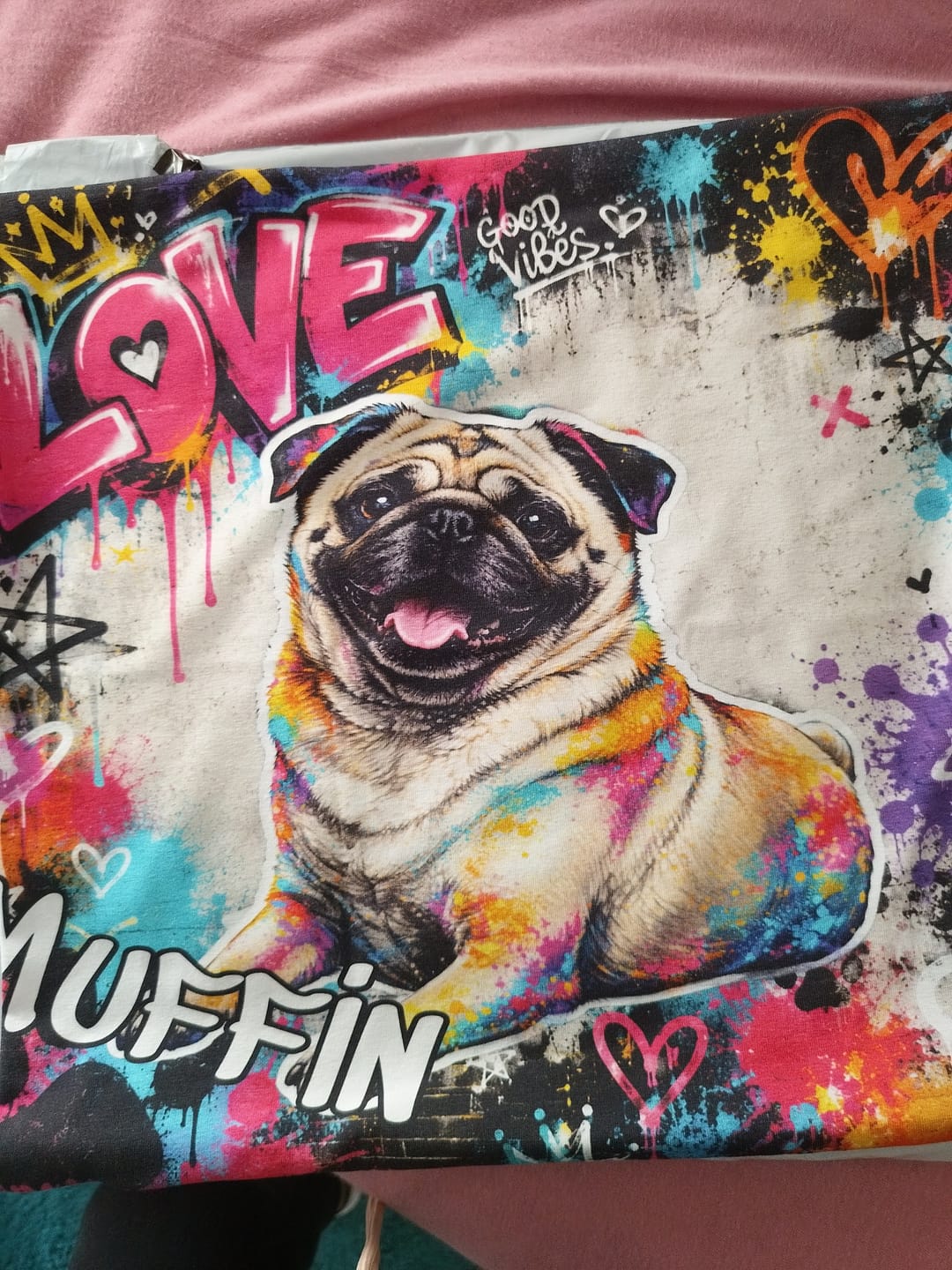 Customer photo review of Dein Haustier als Kissen - Graffiti