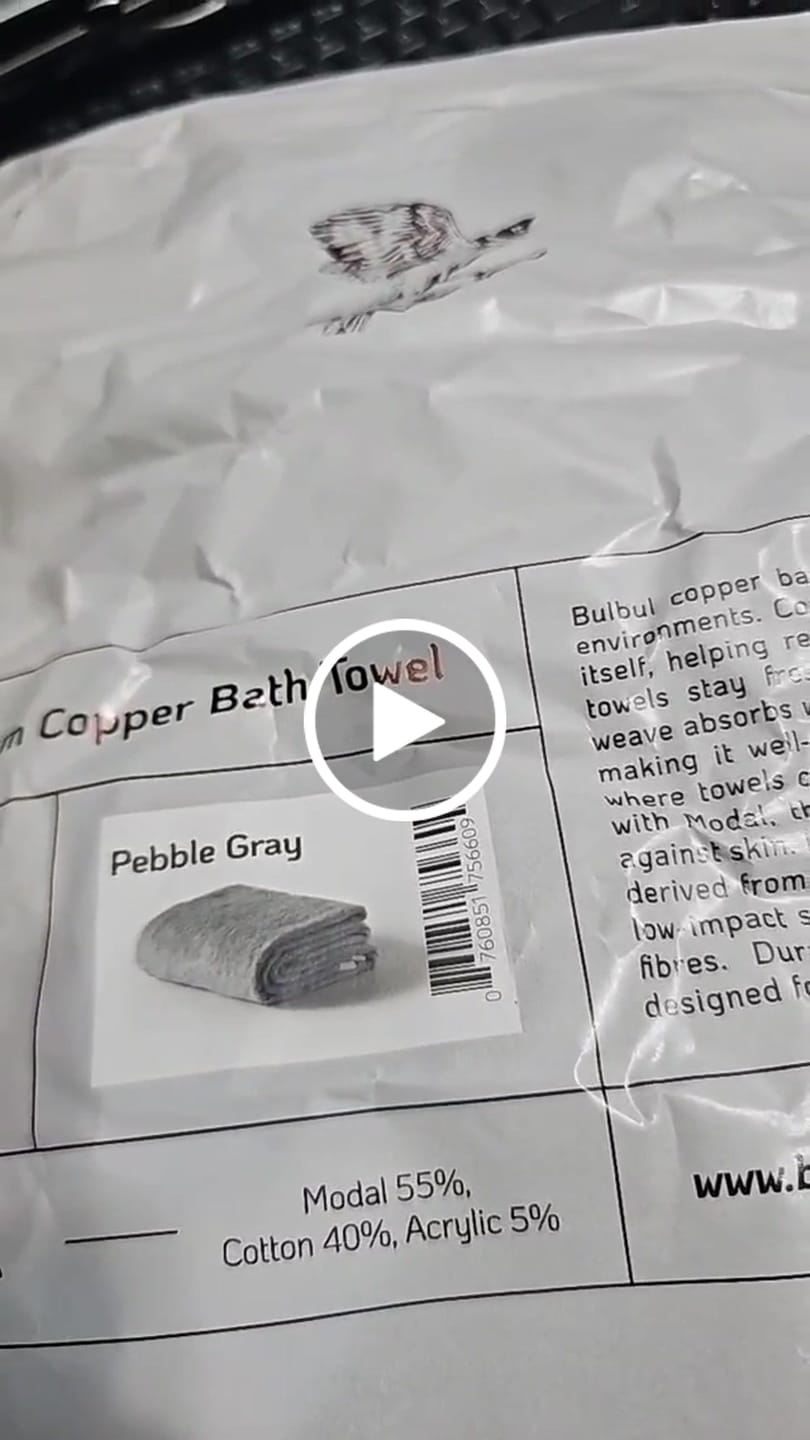 Customer video review of Premium Copper Bath Towel | Antibacterial