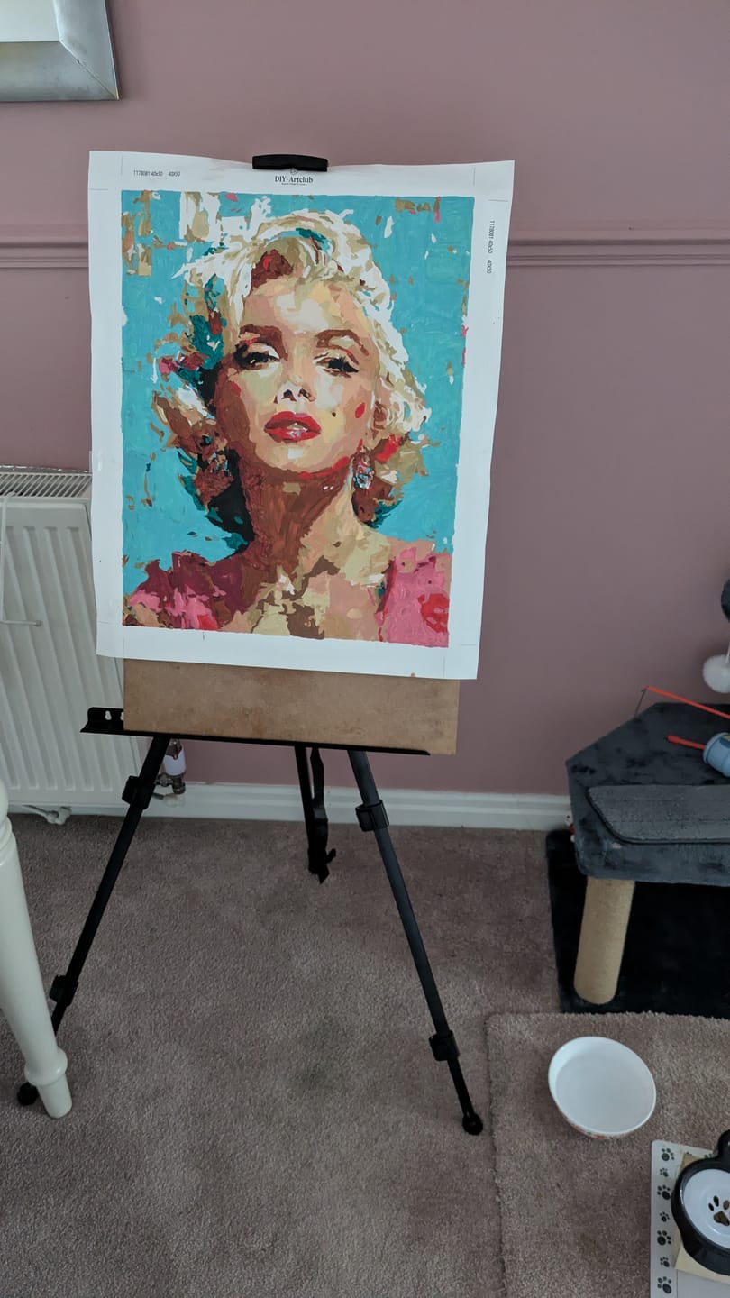Customer photo review of Expressive Marilyn | Paint by Number