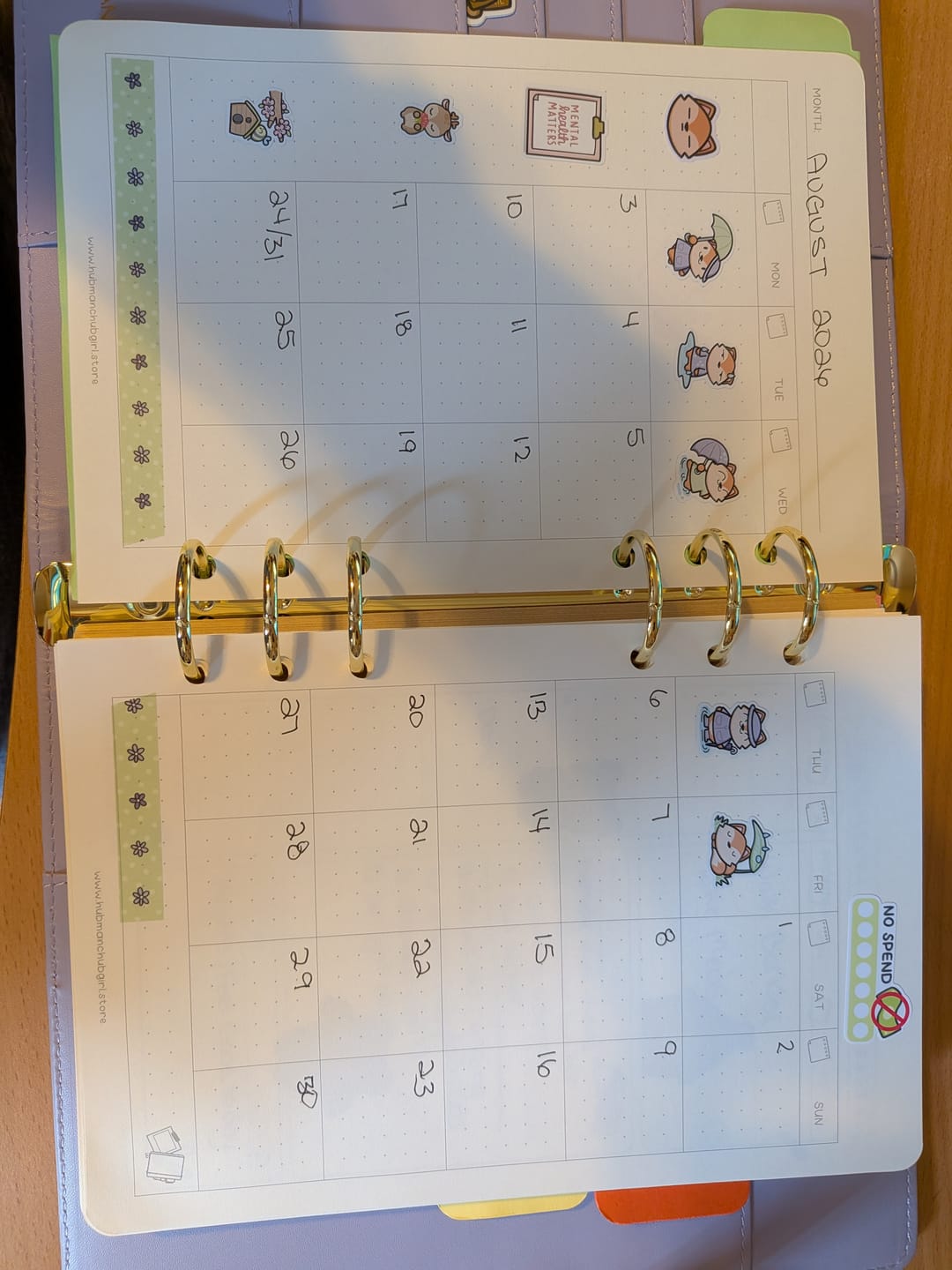 Customer photo review of Planner Inserts - Monthly