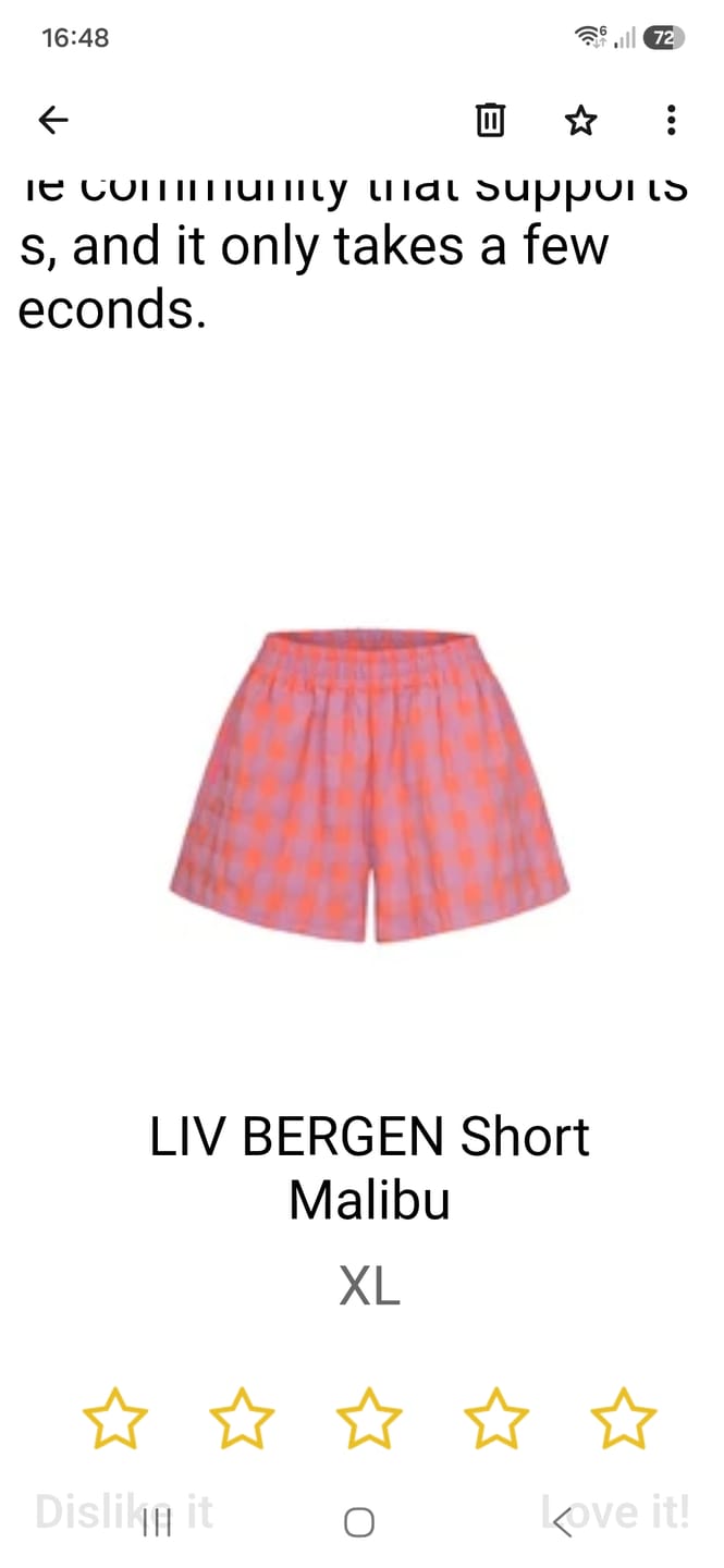 Customer photo review of LIV BERGEN Short Malibu