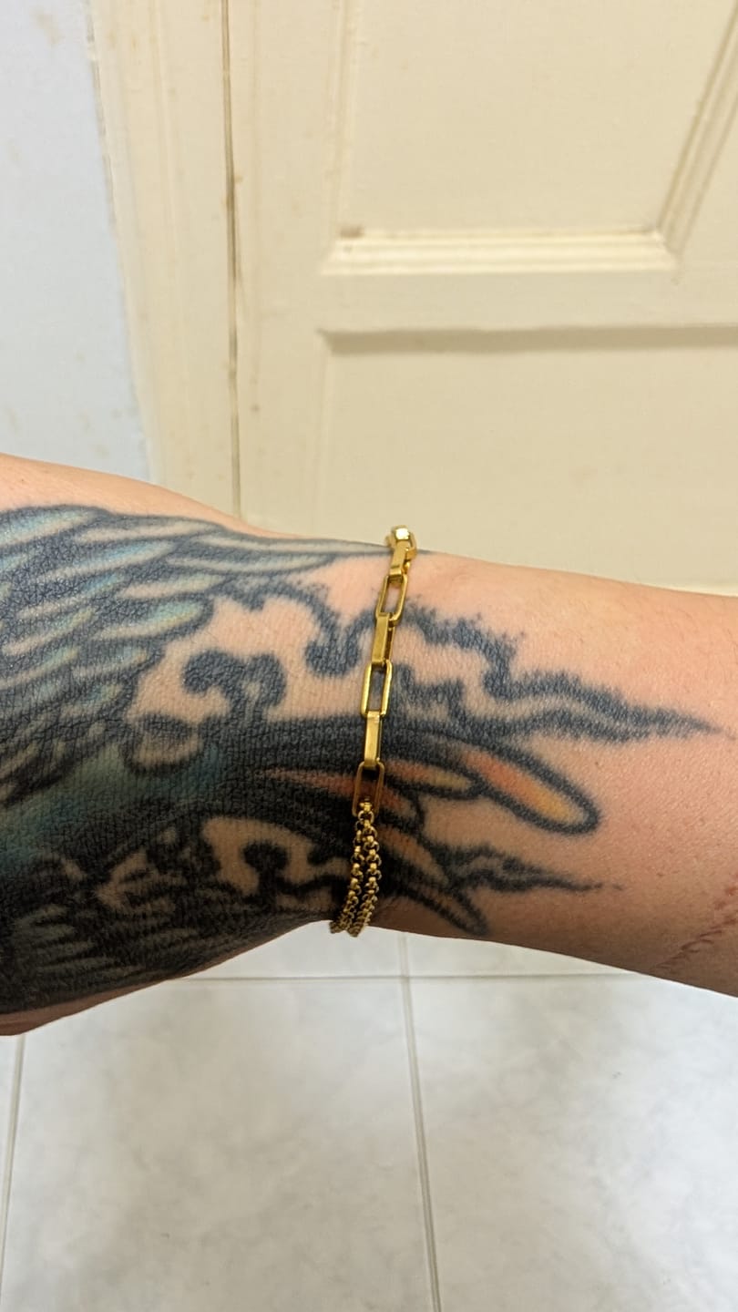 Customer photo review of Pulsera Doble Diseño