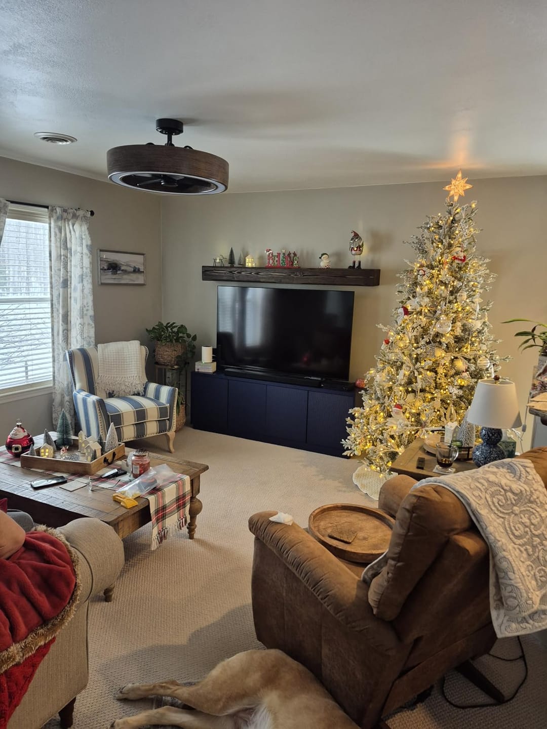 Customer photo review of 60" Handcrafted Real Wood Fireplace Mantel