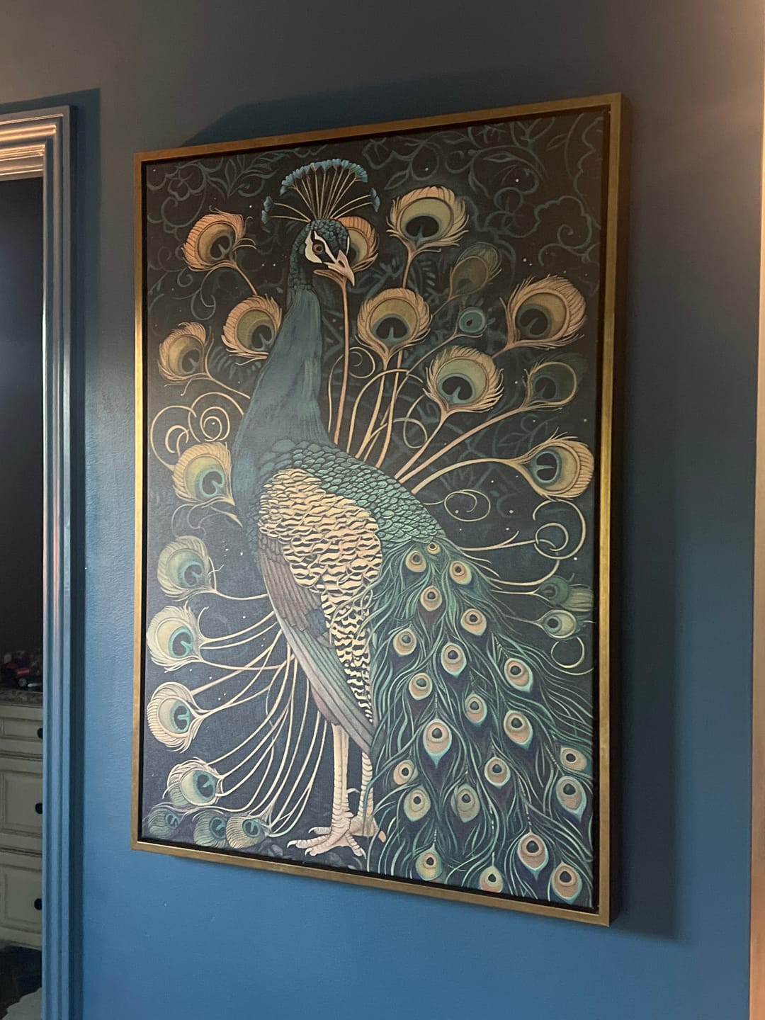 Customer photo review of Vintage Peacock No4 Print