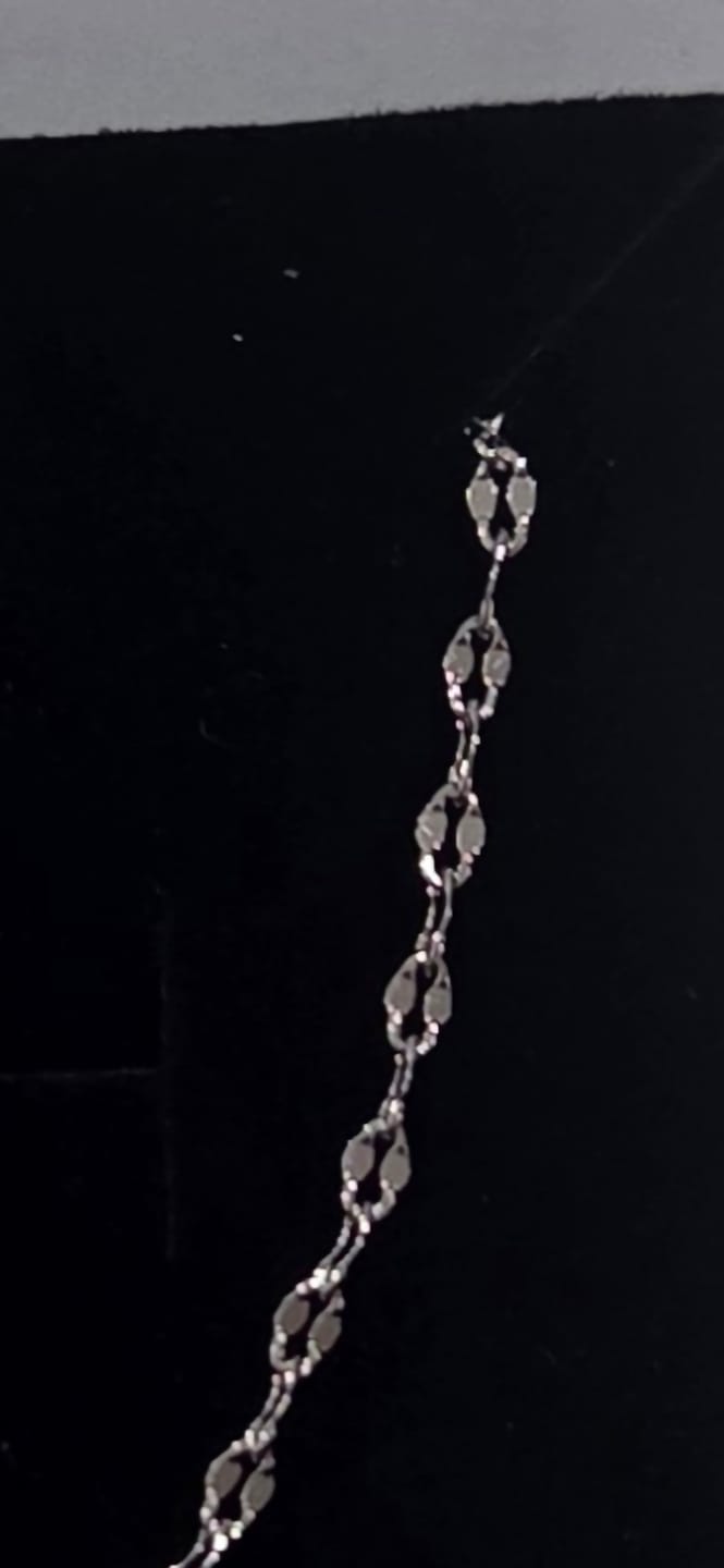 Customer photo review of Raegan 18k White Gold Plated Stacking Necklace Chain