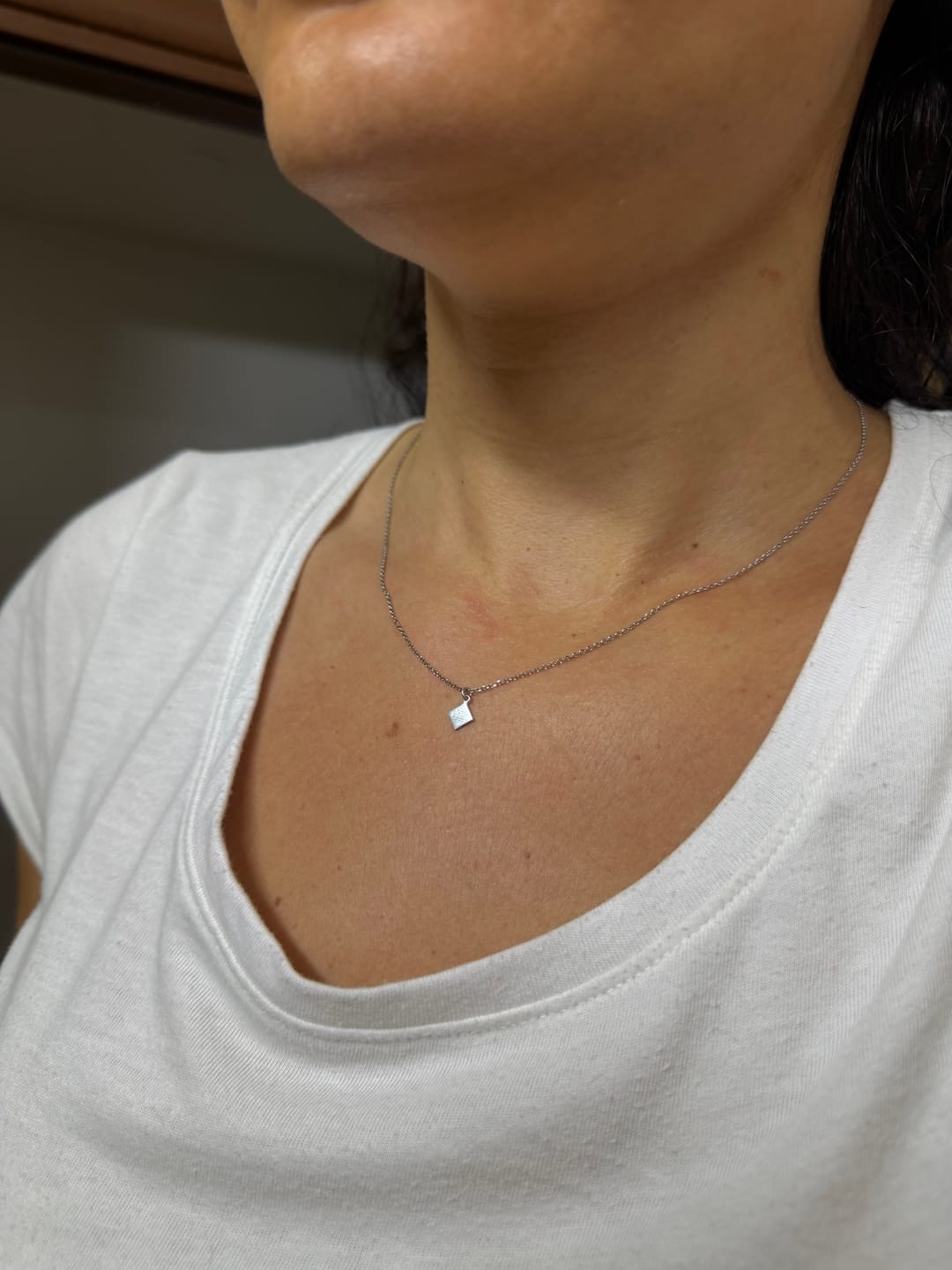 Customer photo review of Rhombus Necklace