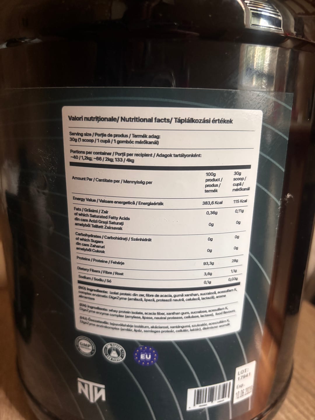 Customer photo review of Chrono Isolate Protein - Proteina izolata din zer