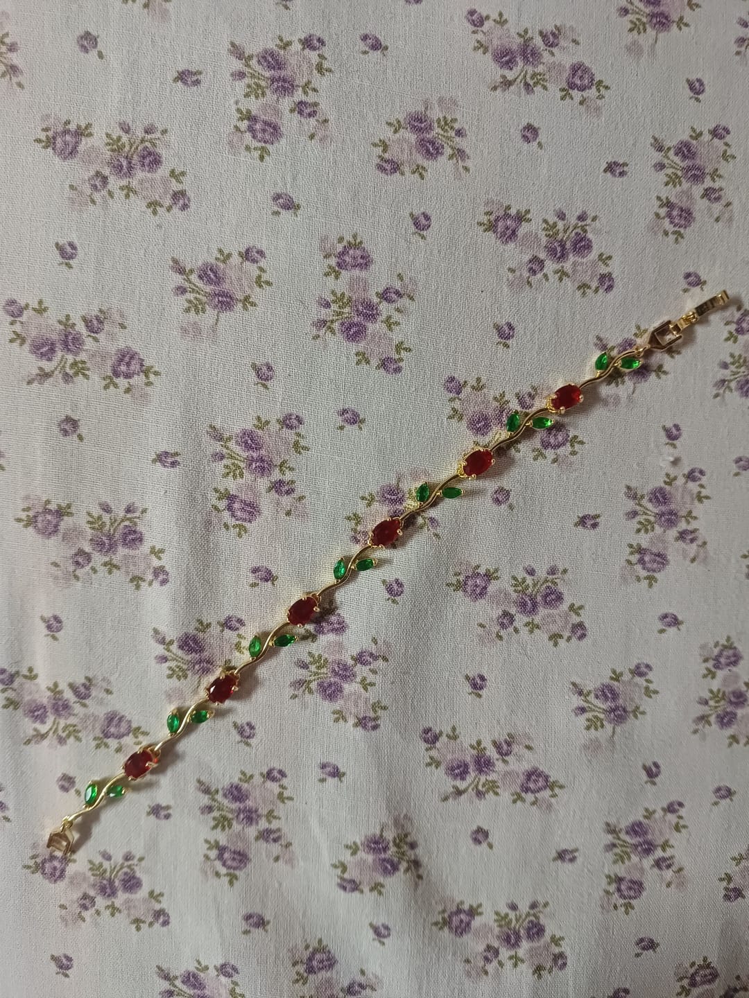 Customer photo review of Ruby Tulip Bracelet