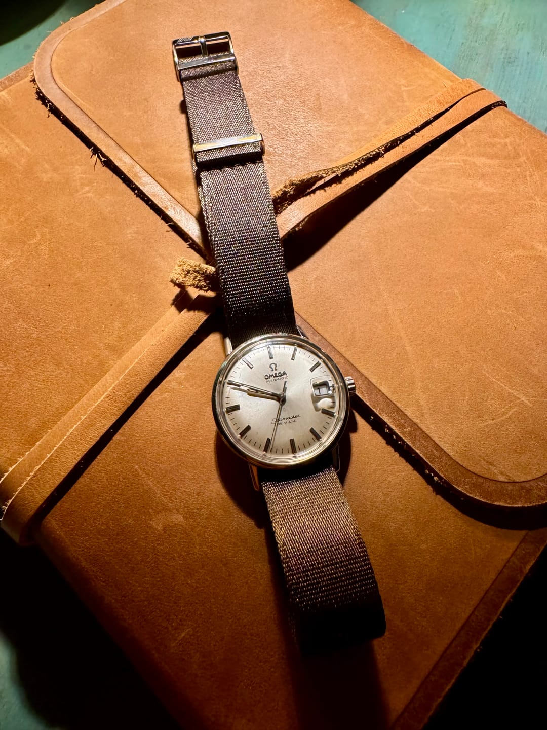 Customer photo review of Taupe Premium Nylon Watch Strap