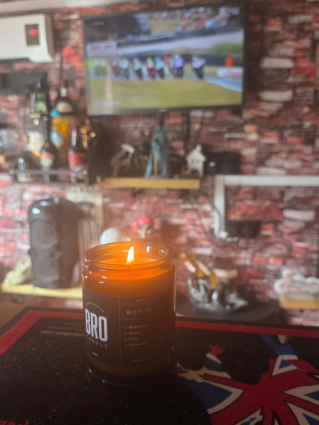 Customer photo review of The Boy Scout Candle