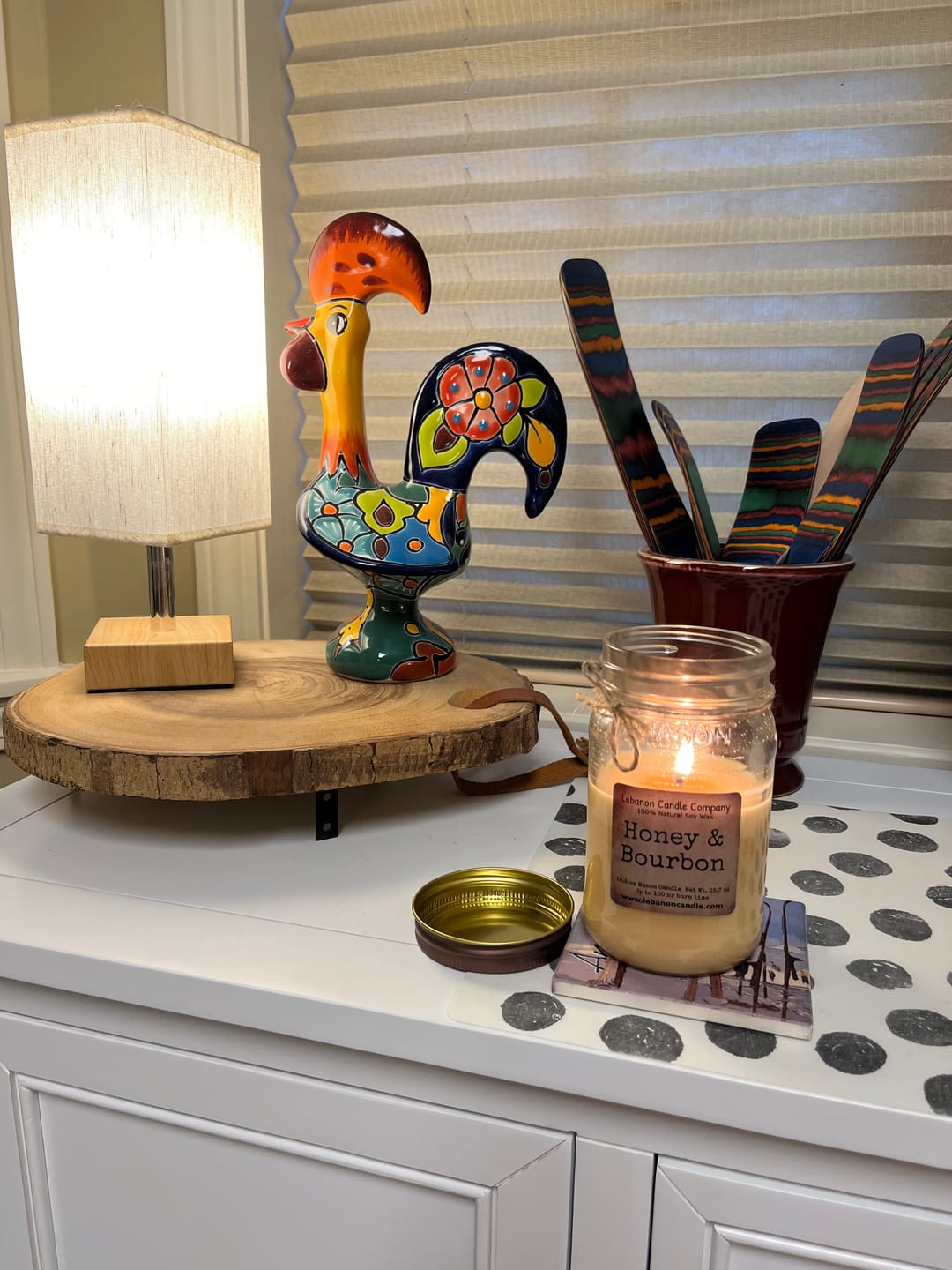 Customer photo review of Honey & Bourbon Candle