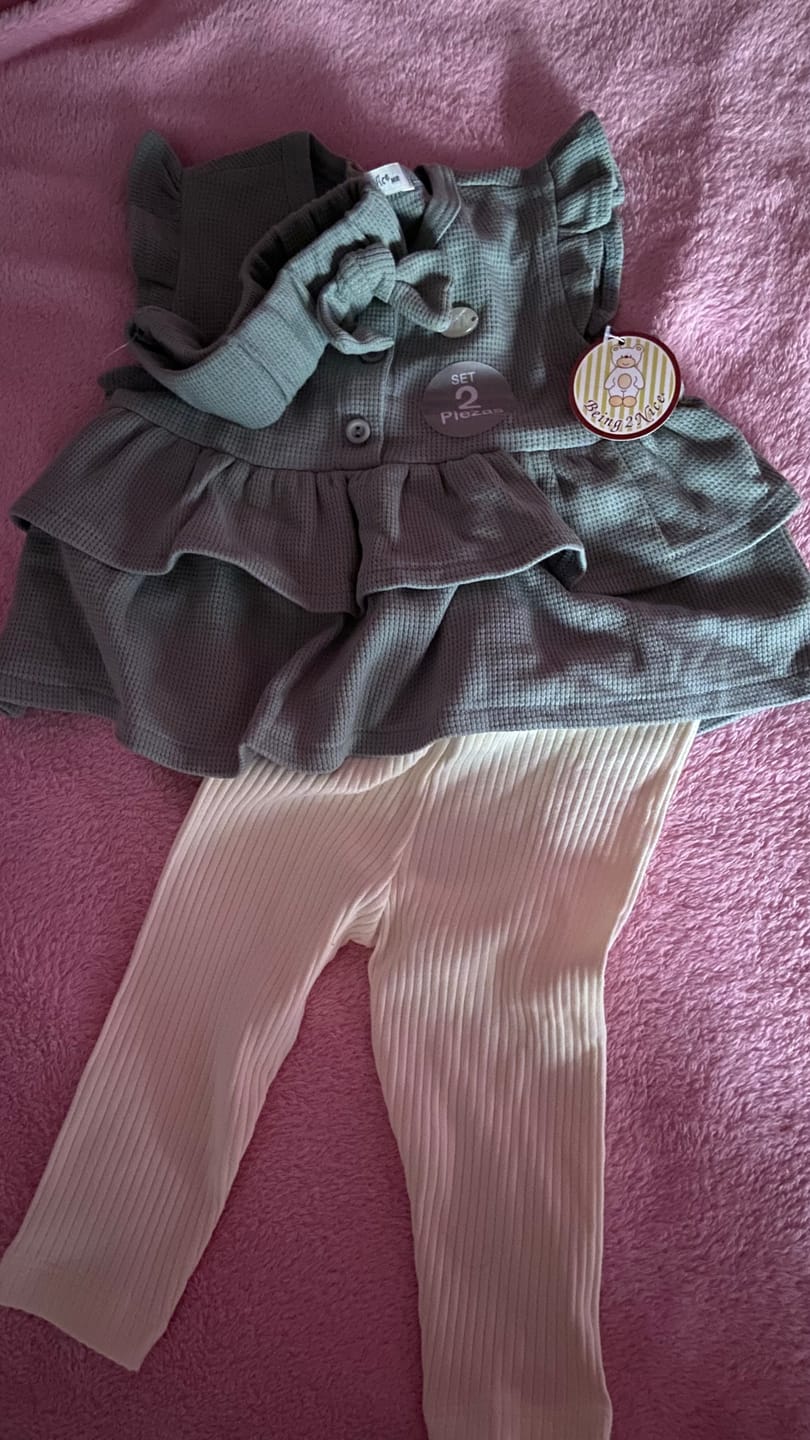 Customer photo review of Conjunto para Bebé Niña | Vestido Texturizado con Leggings y Diadema