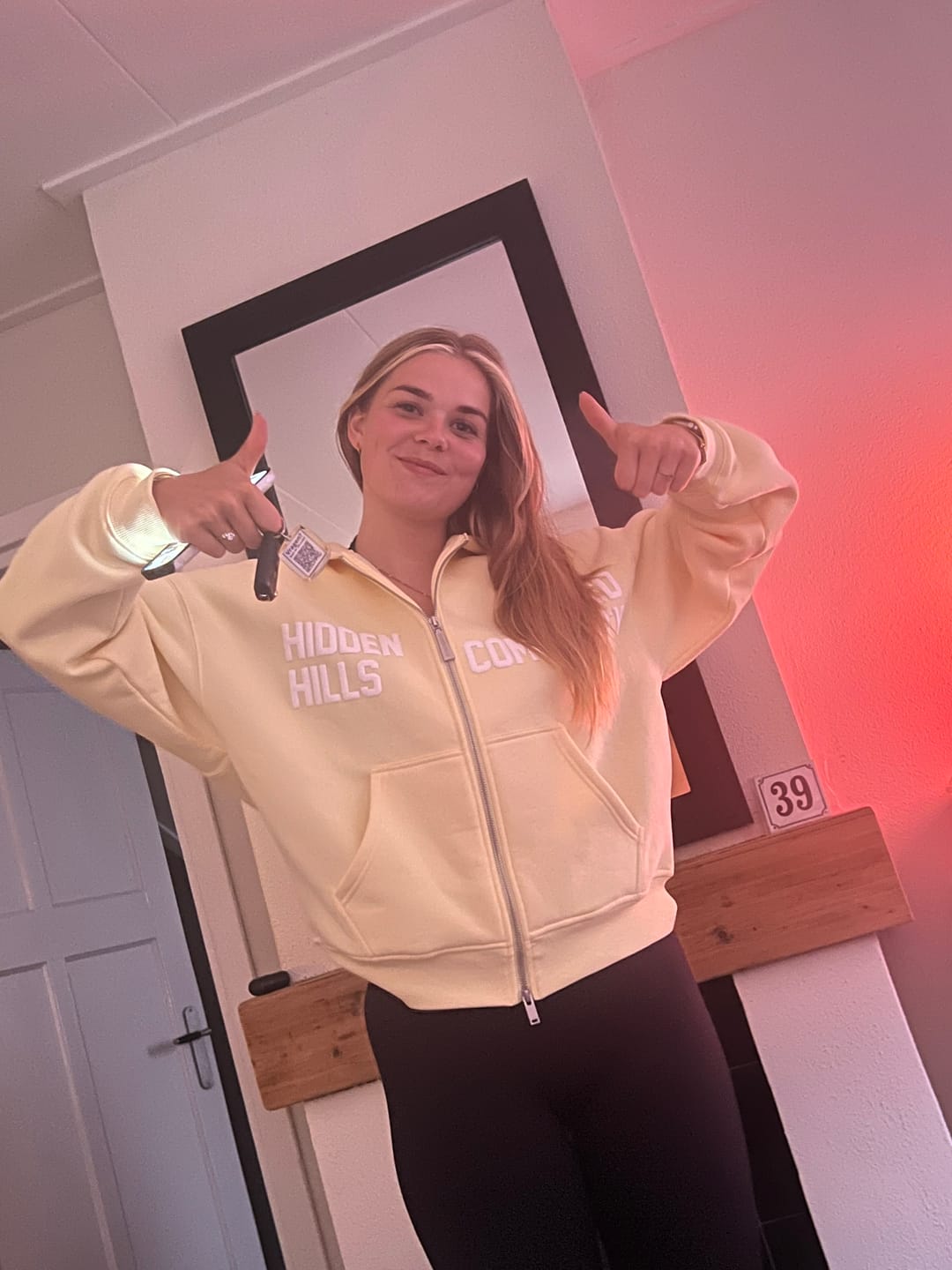 Customer photo review of GATED COMMUNITY ZIP HOODIE BUTTER YELLOW