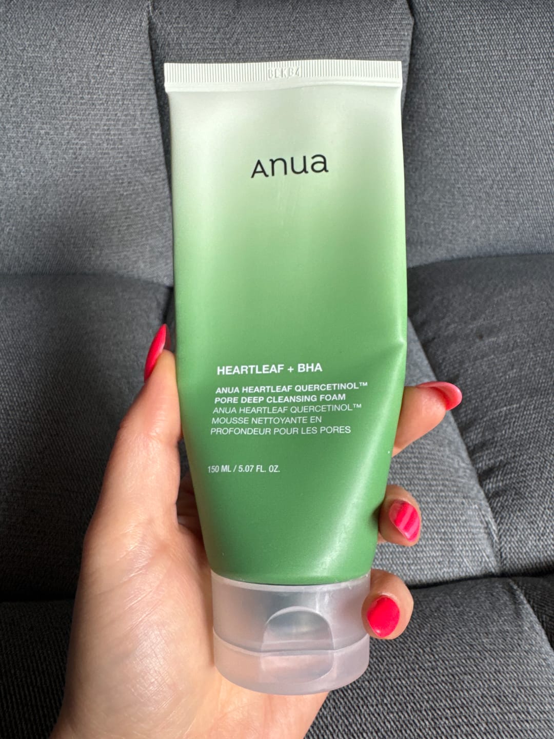 Customer photo review of Putiņas dziļai sejas mazgāšanai un attīrīšanai Anua Heartleaf Quercetinol Deep Pore Cleansing Foam