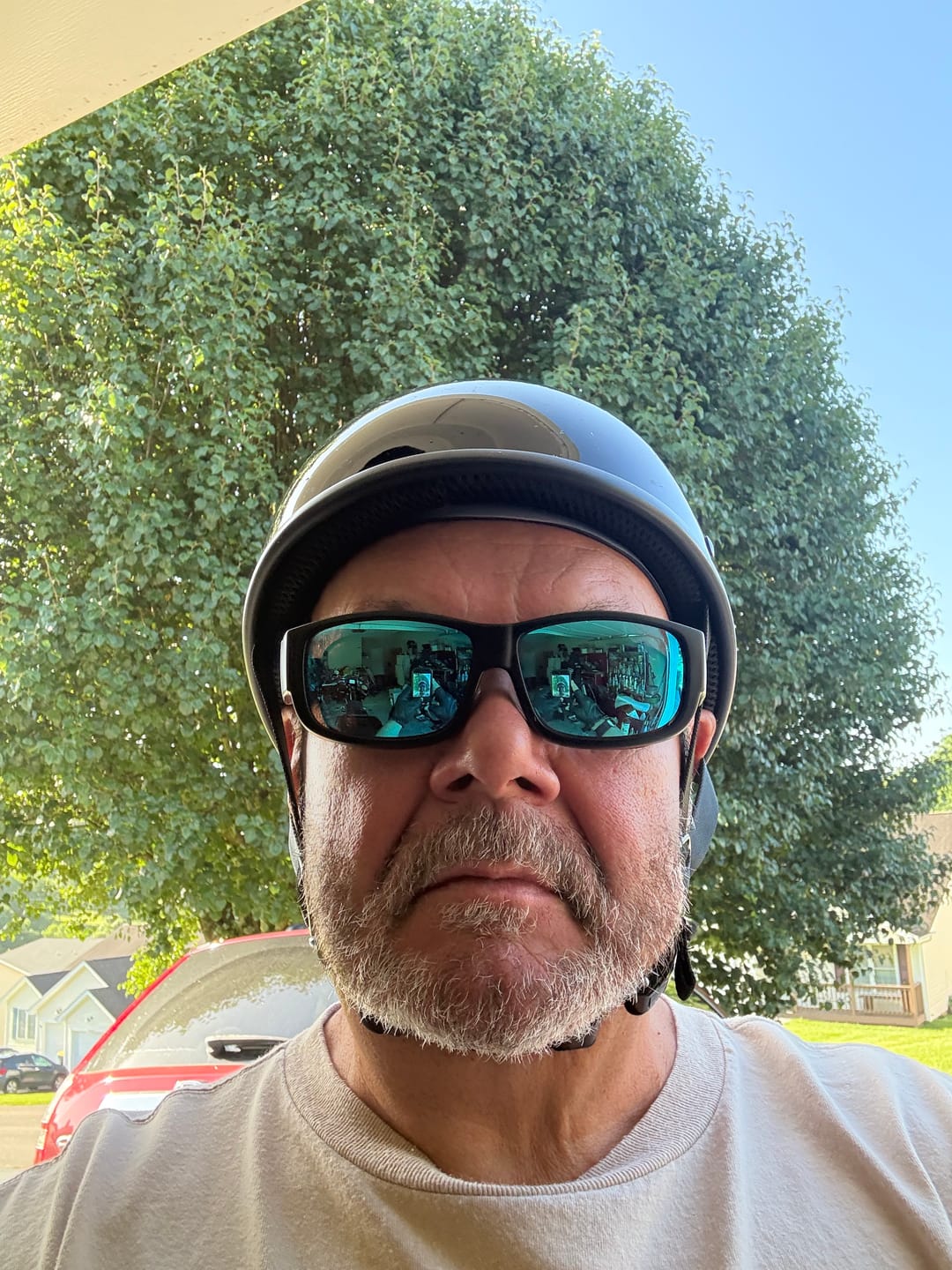 Customer photo review of Smallest lightest DOT Beanie Helmet - Gloss Black / No Peak
