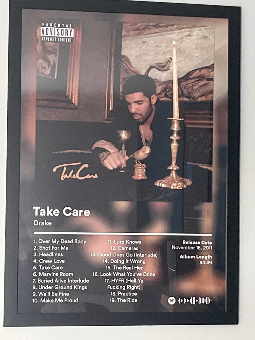 Customer photo review of Drake Album Posters