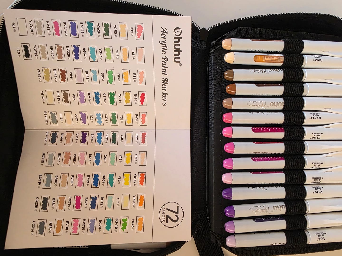 Customer photo review of Ohuhu Nahuku Direct-ink Acrylic Markers