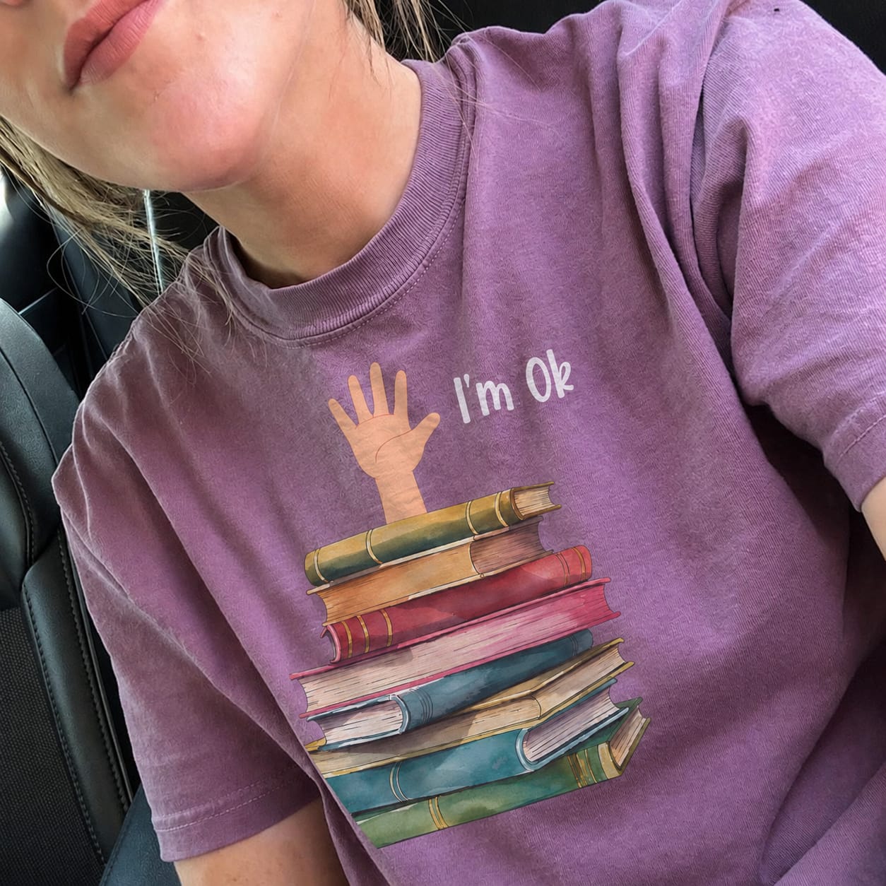 Customer photo review of I am OK T-Shirt