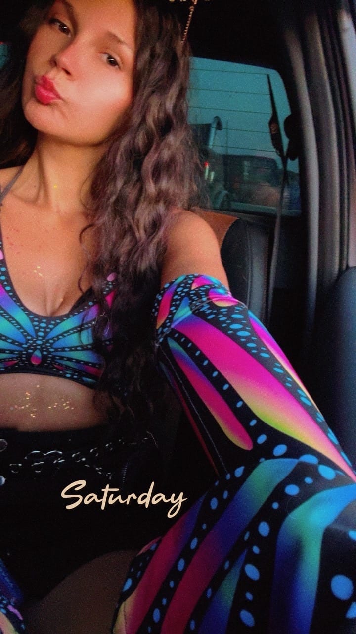Customer photo review of Butterfly Queen Cut Out Ruffle Shorts Set