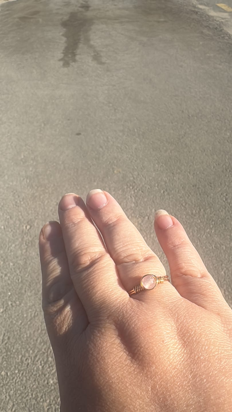 Customer photo review of Pembe Kuvars Aşk Yüzüğü