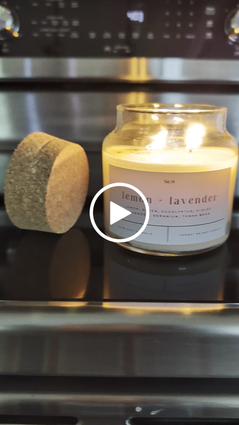 Customer video review of Lemon + Lavender 22 oz Glass Candle