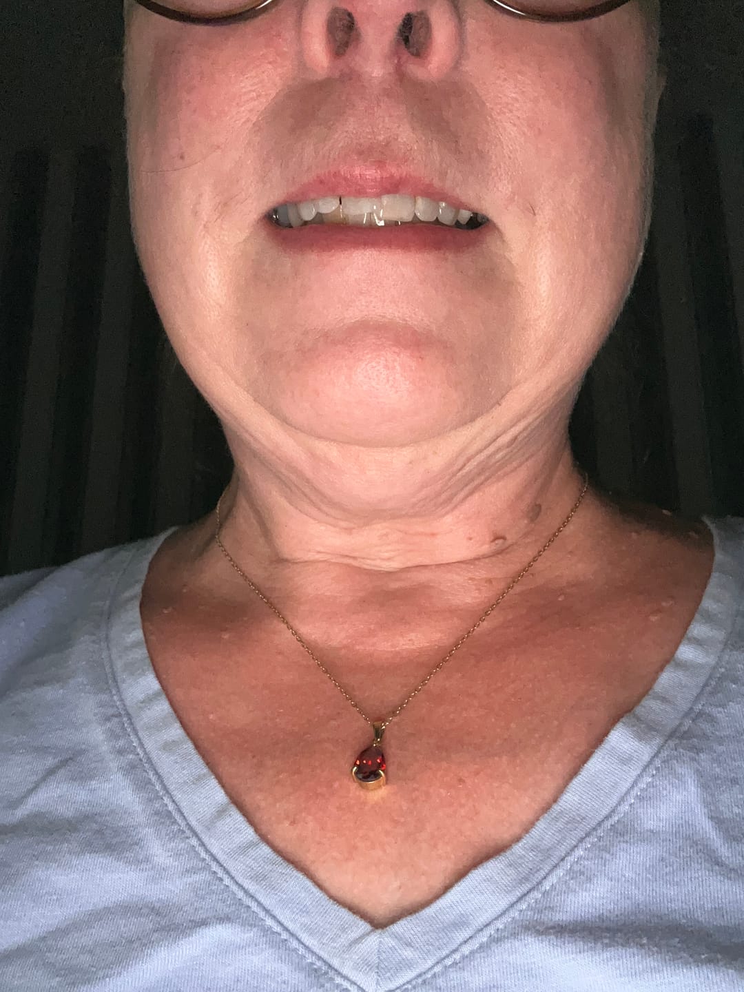 Customer photo review of Rubin Halskette - 14K Goldkette