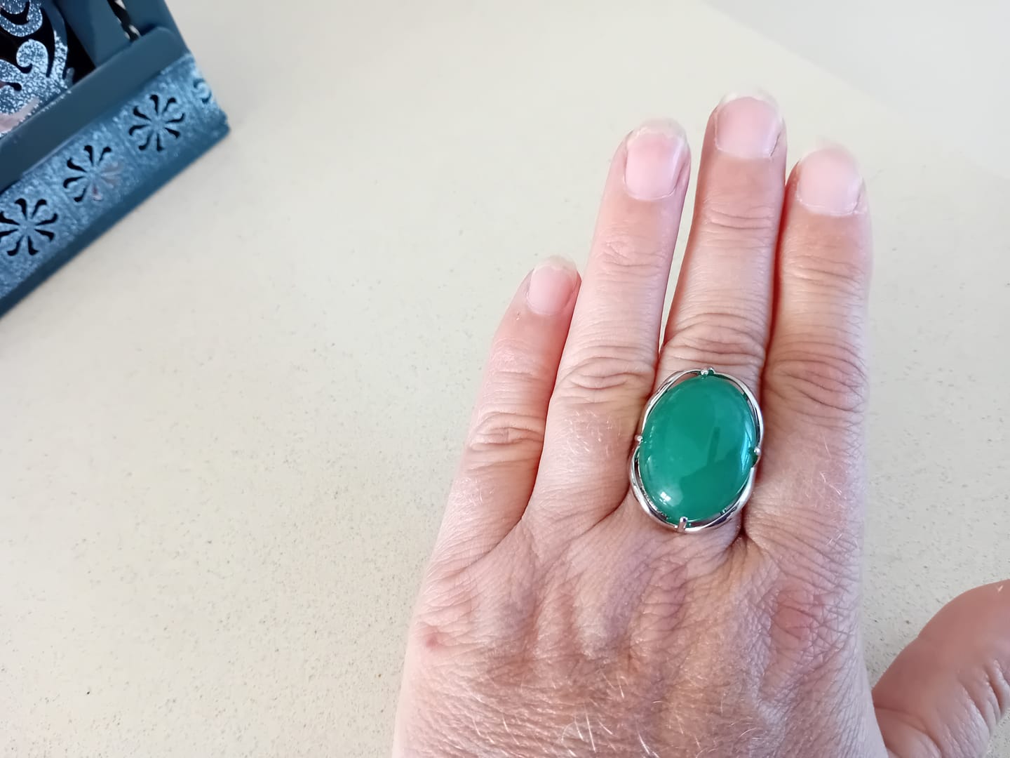 Customer photo review of Bague Aventurine