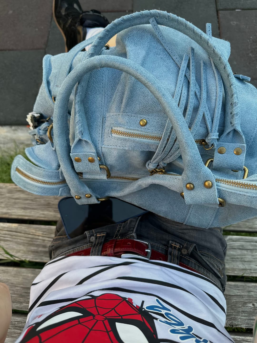 Customer photo review of It girl bag ocean blue