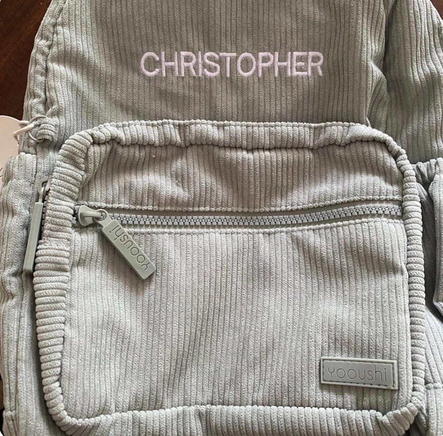 Customer photo review of Yooushi® Corduroy Backpack – Mint Green