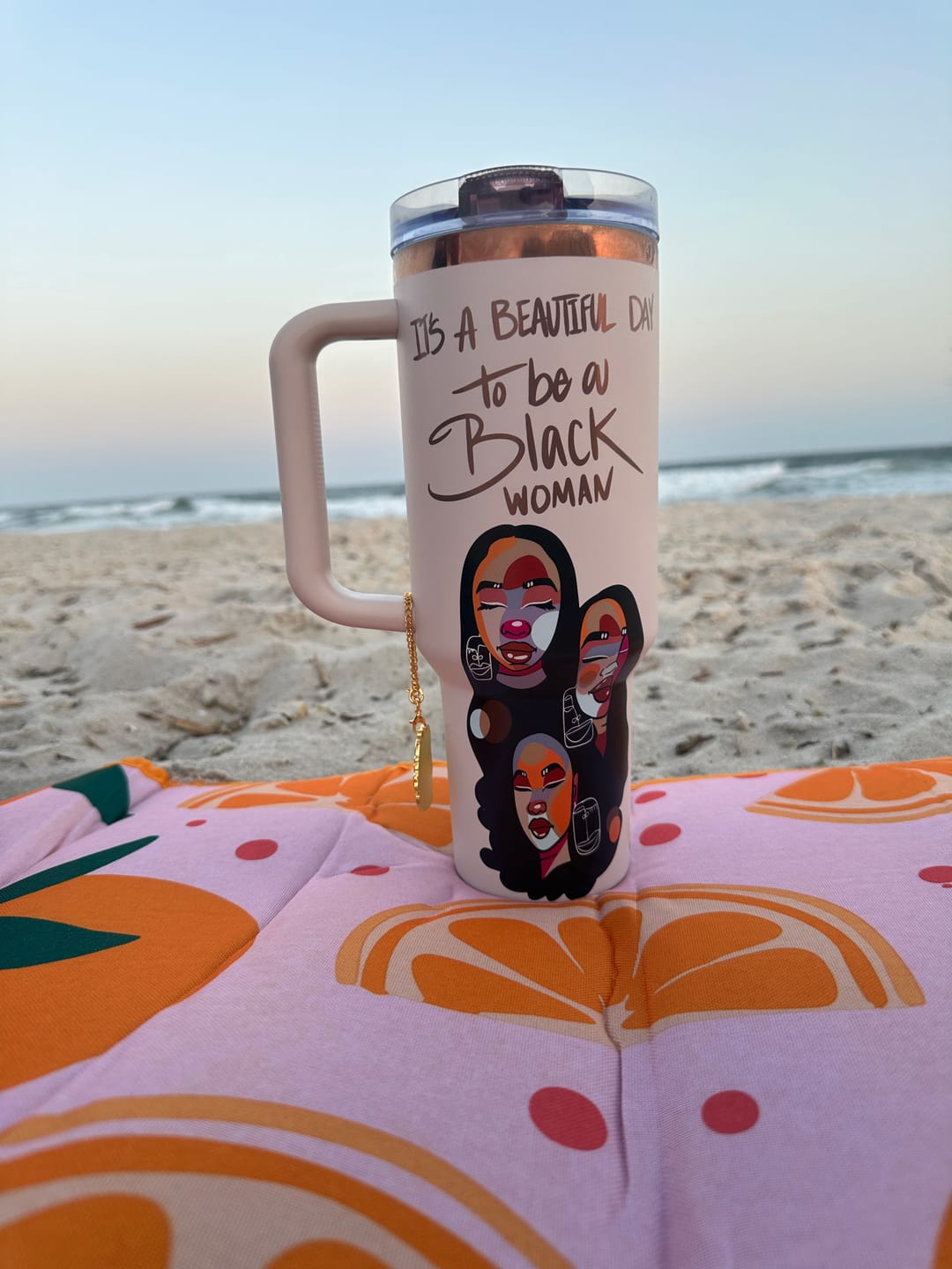 Customer photo review of Limited Edition "Soul Sisters" Blush Pink HydraLock™ Leakproof Tumbler – 40oz – Pinklomein x Cecilia's House