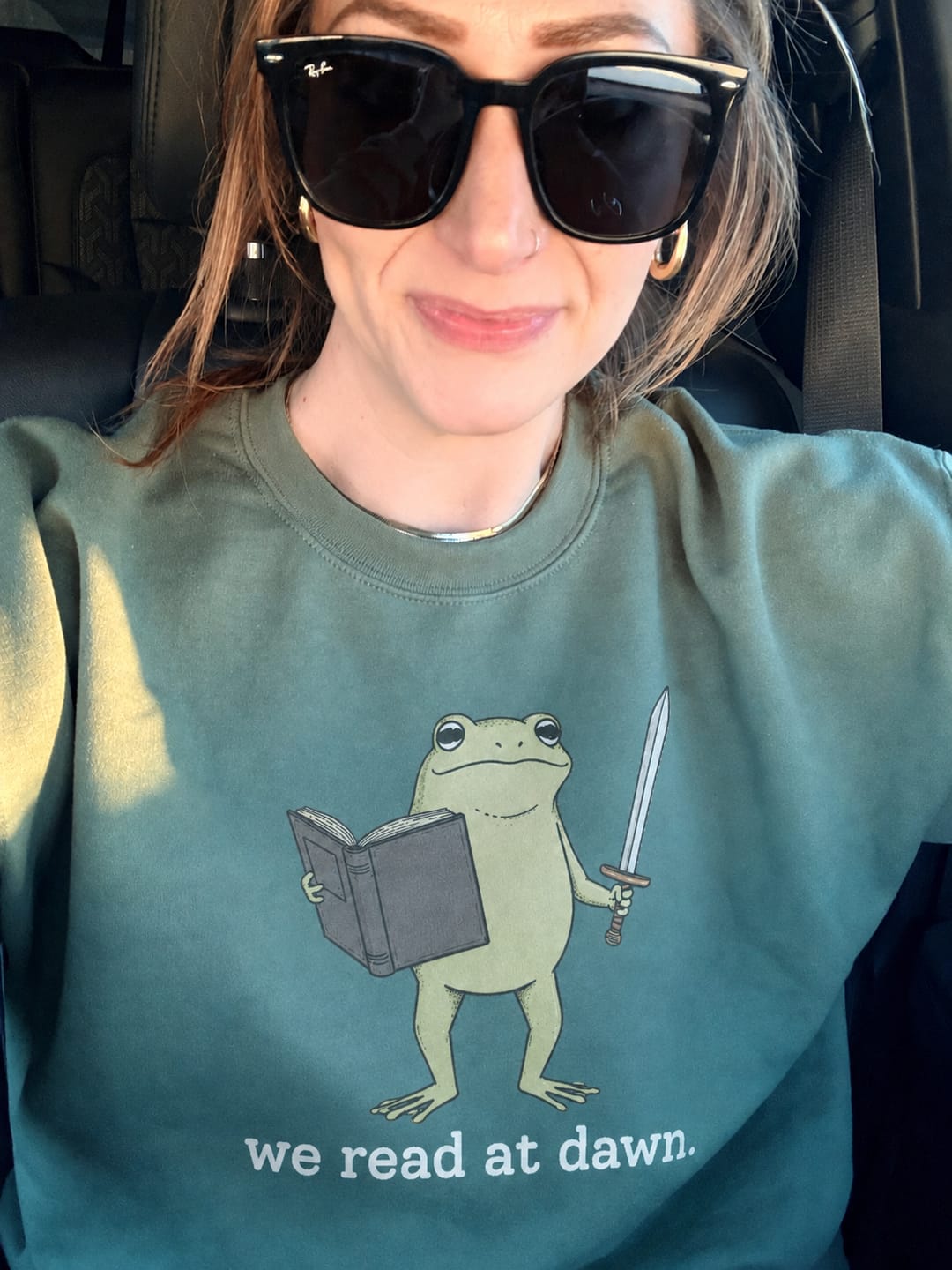 Customer photo review of We Read At Dawn T-Shirt