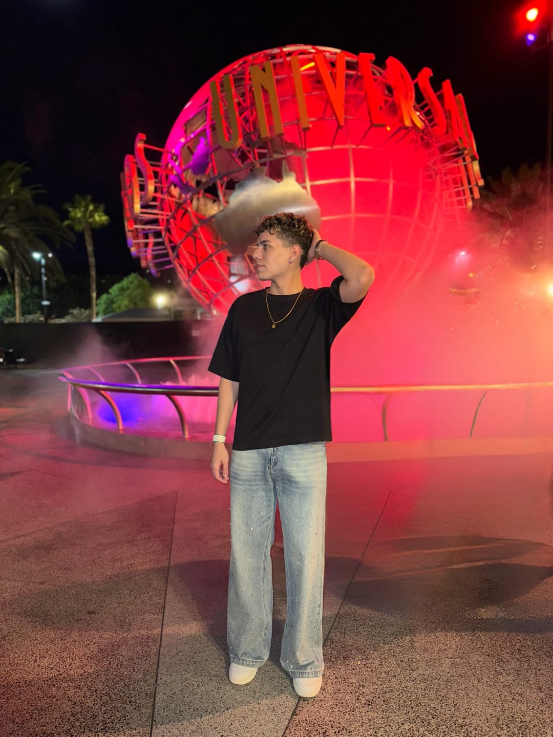 Customer photo review of Aelfric Eden Rhinestone Baggy Jeans