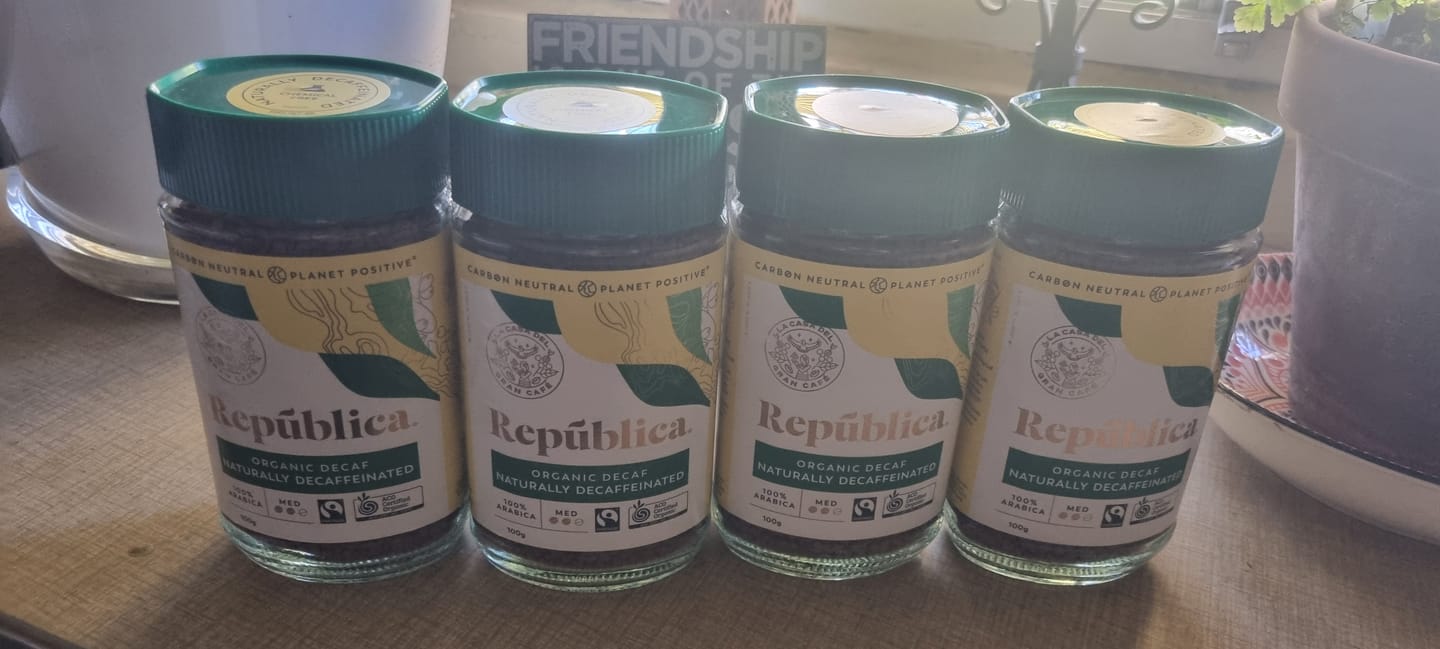 Customer photo review of Instant Decaf Coffee 100g