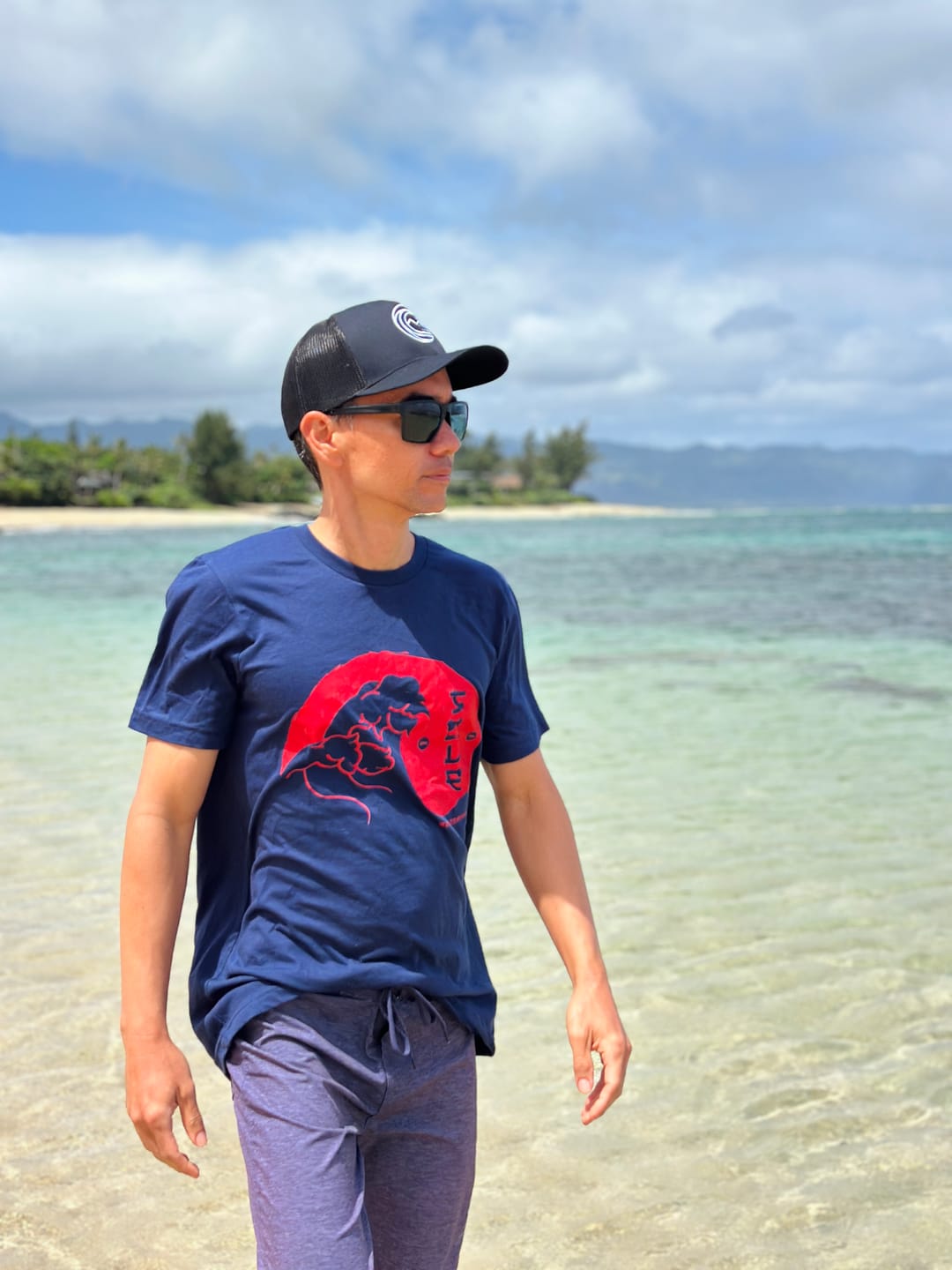 Customer photo review of Japanese Wave Tee – Wave Art Tee