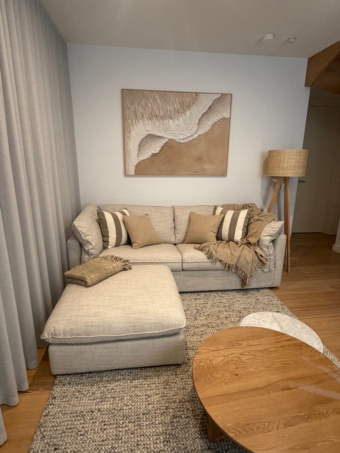 Customer photo review of Ocean And Sky Textured Painting Canvas #OS021