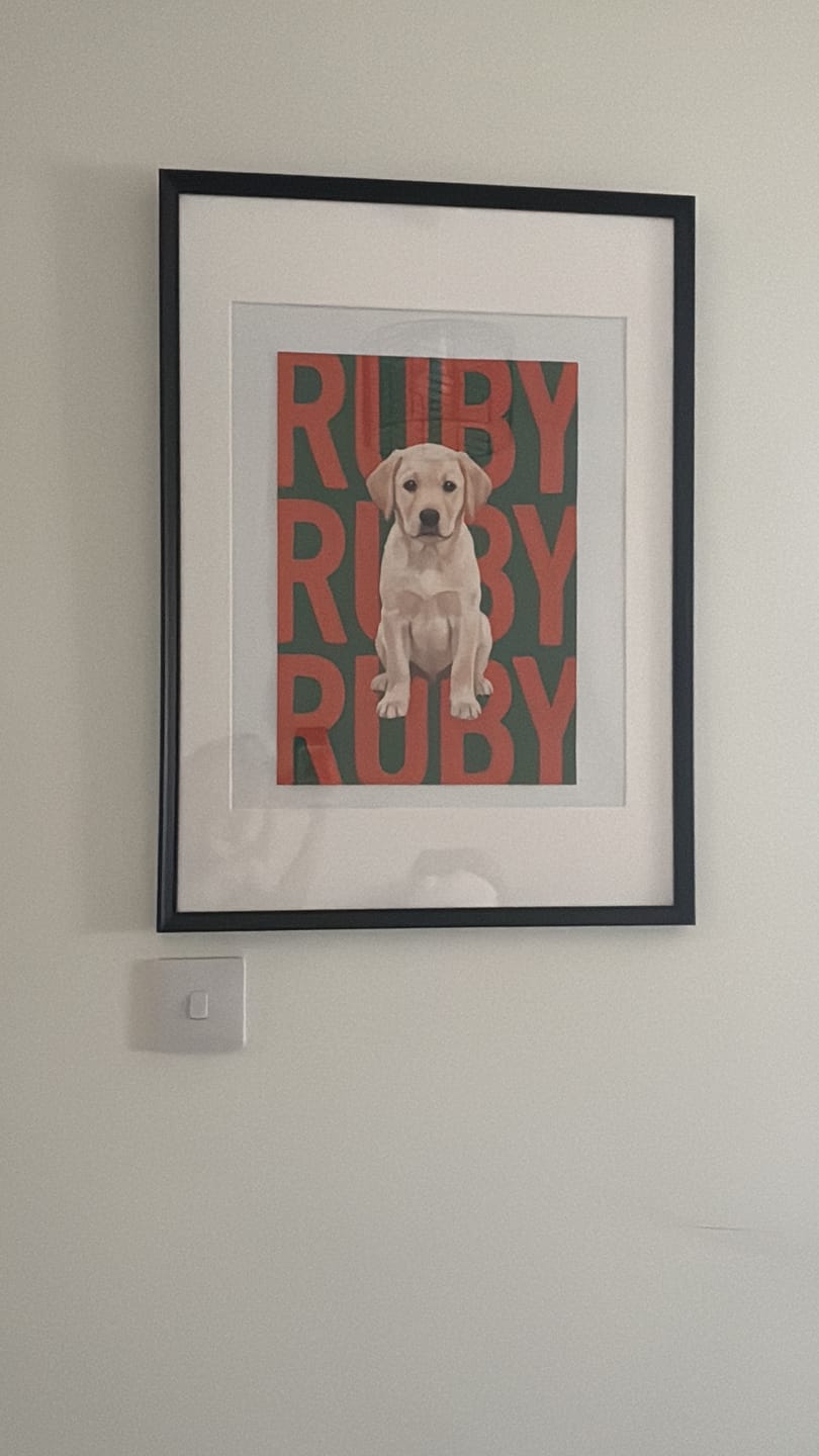 Customer photo review of Big Name - Personalised Poster