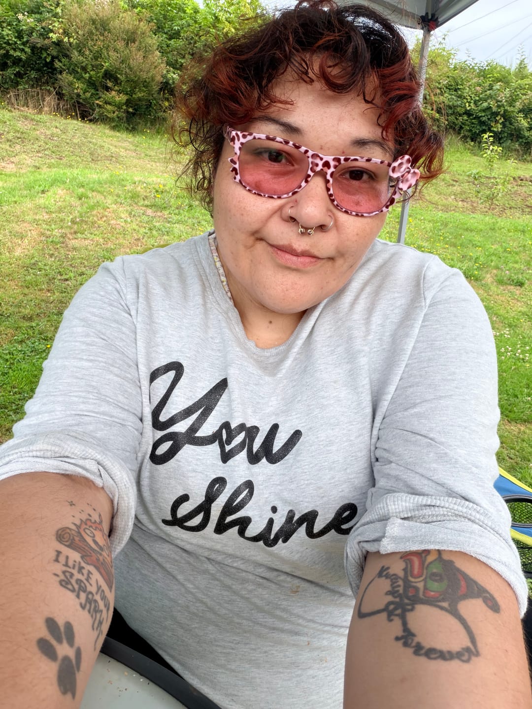 Customer photo review of Kitten Eyeglasses