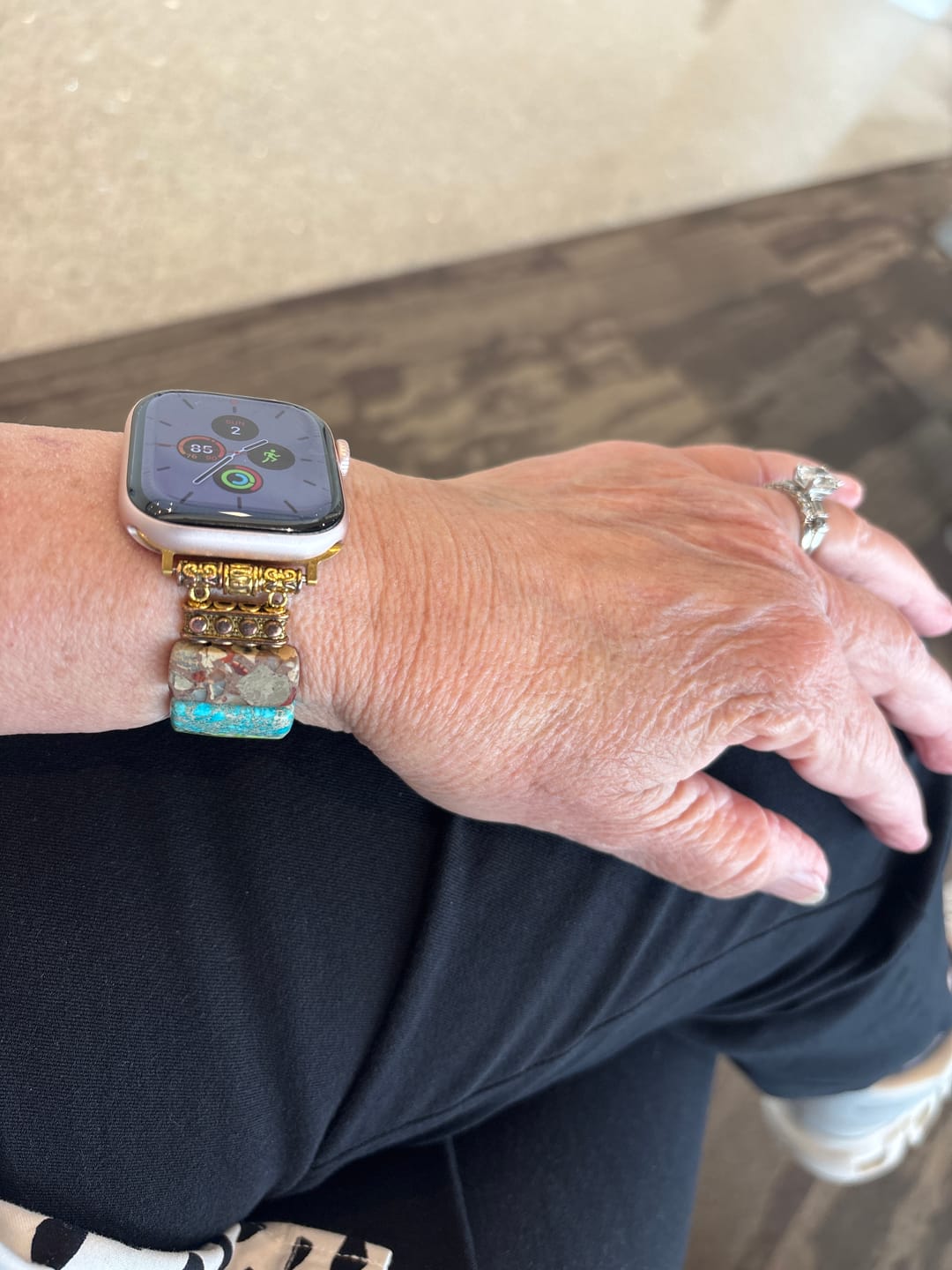 Customer photo review of Chic Chakra Stretch Apple Watch Strap
