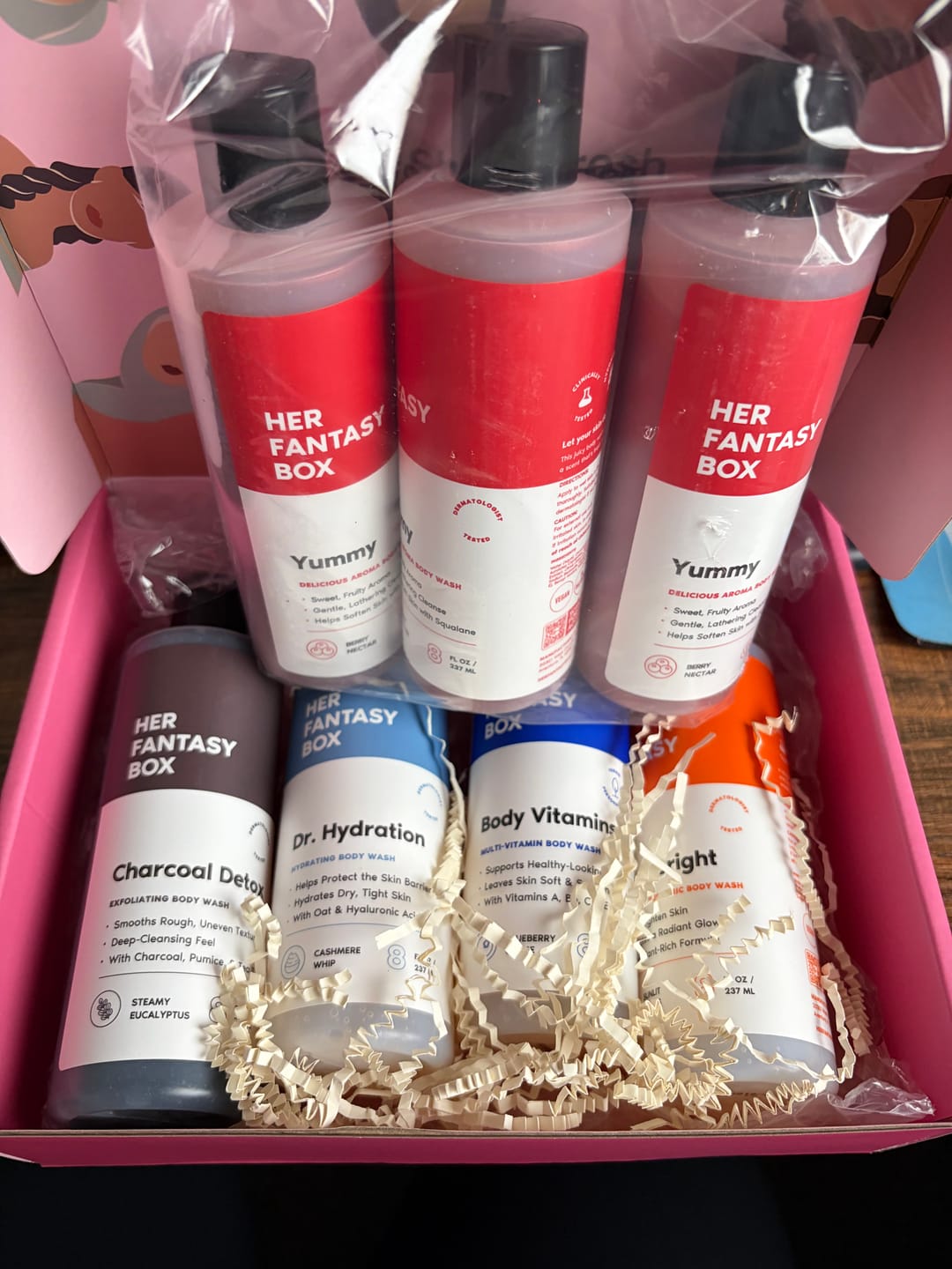Customer photo review of Yummy Vegan Feminine Shower Gel - 3 pk