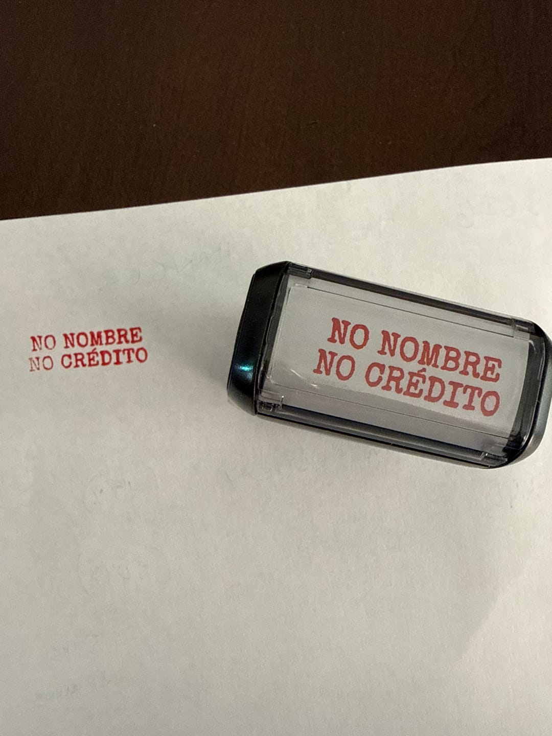 Customer photo review of Rubber Stamp ¦  Rectangular Self-Inking Stamp min. 10mm x 26mm (4910) ¦ US
