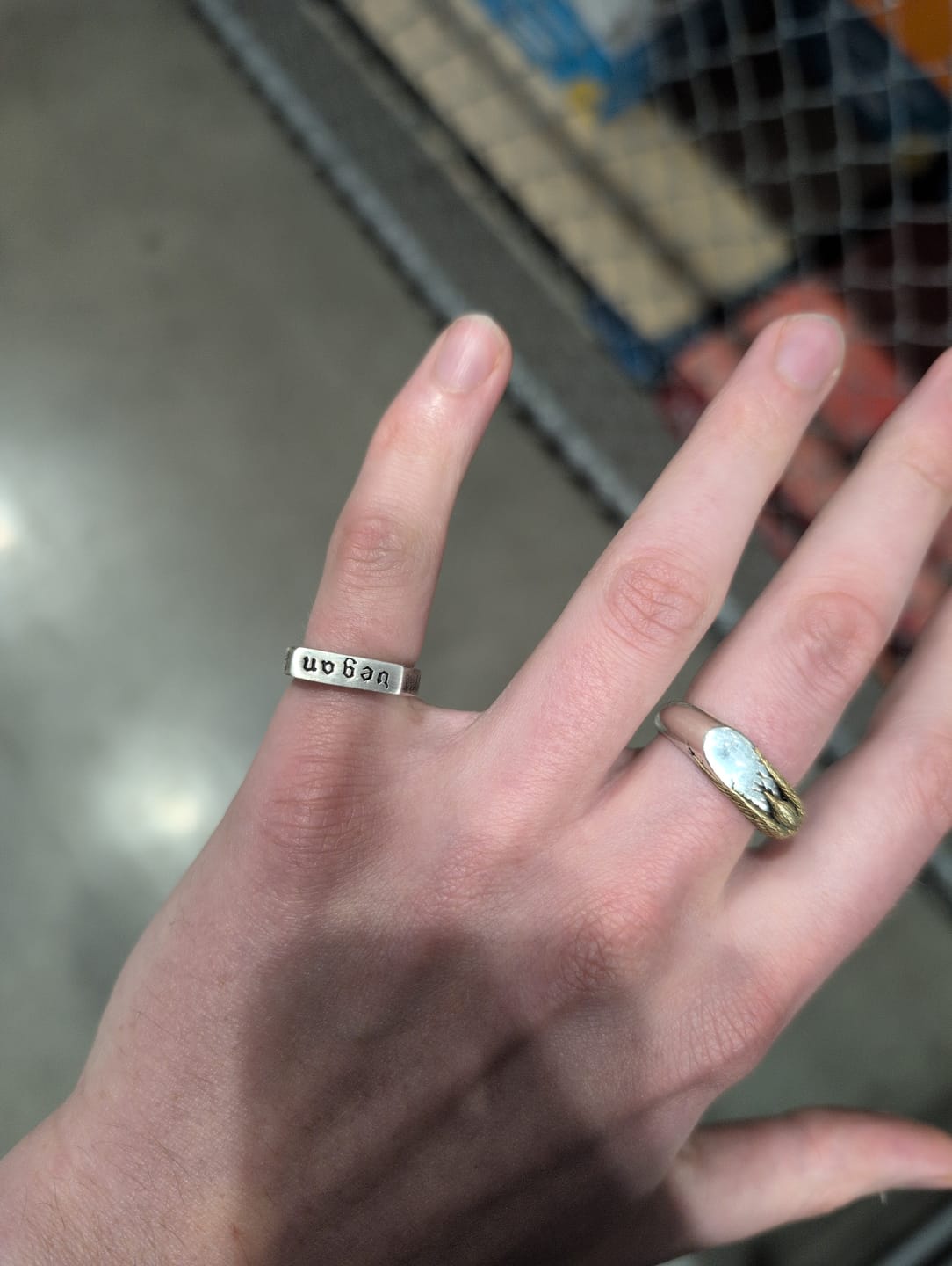 Customer photo review of Vegan | Silver Ring
