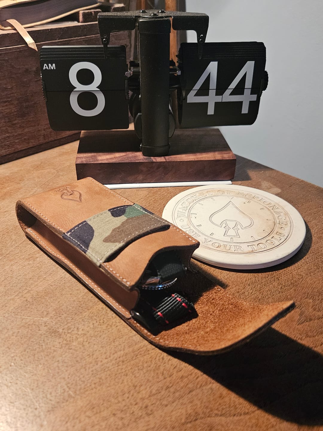 Customer photo review of VIP - Tiger Stripe Travel Pouch & Challenge Coin