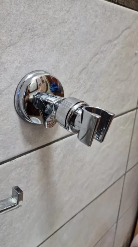 Customer photo review of Adjustable Suction Cup Shower Head Holder (No Drill)