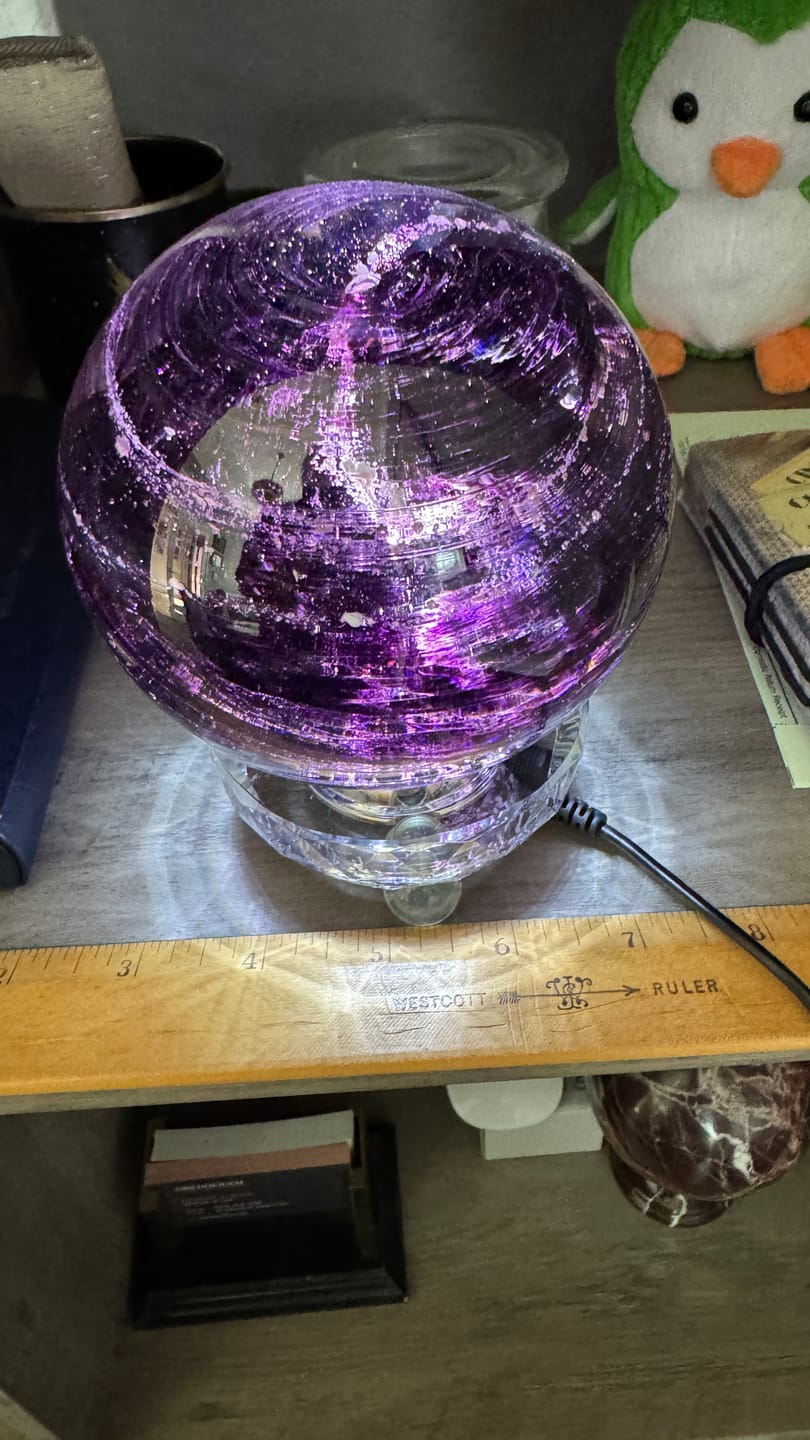 Customer photo review of Serenity Orb with Cremation Ashes