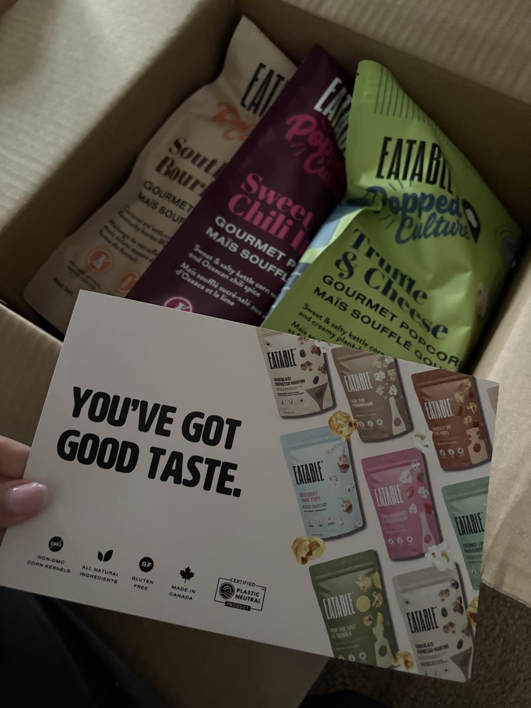 Customer photo review of Popped Culture - Taste the Globe Trio Bundle