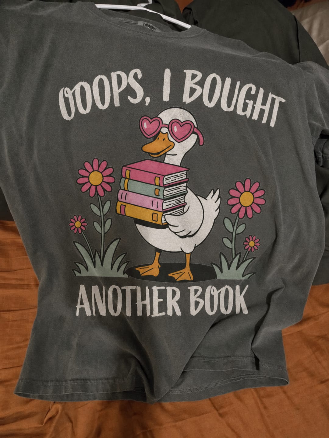 Customer photo review of I Bought Another Book T-Shirt
